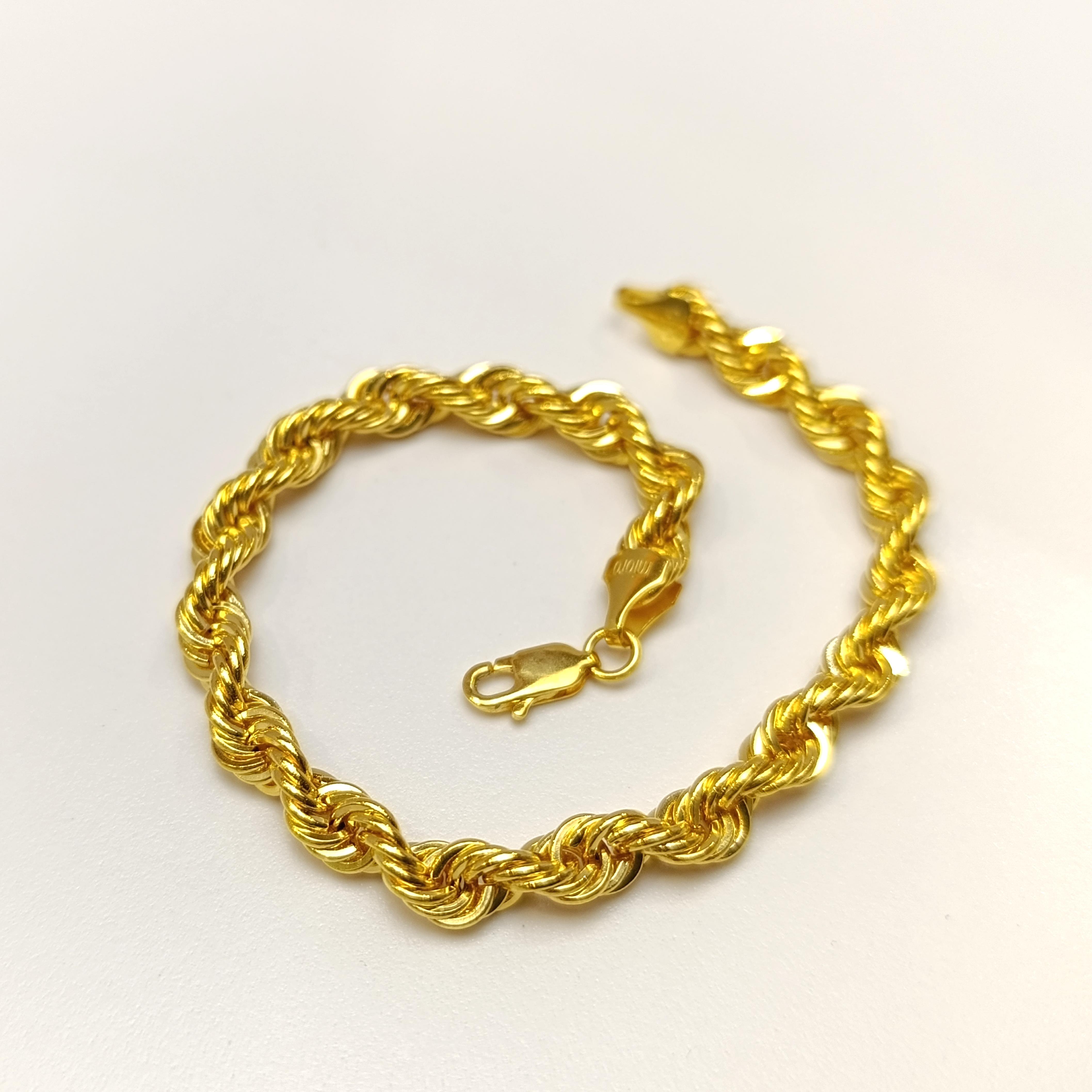 5.5mm Halat Bileklik Künye 14 Ayar Altın HD VİDEOLU