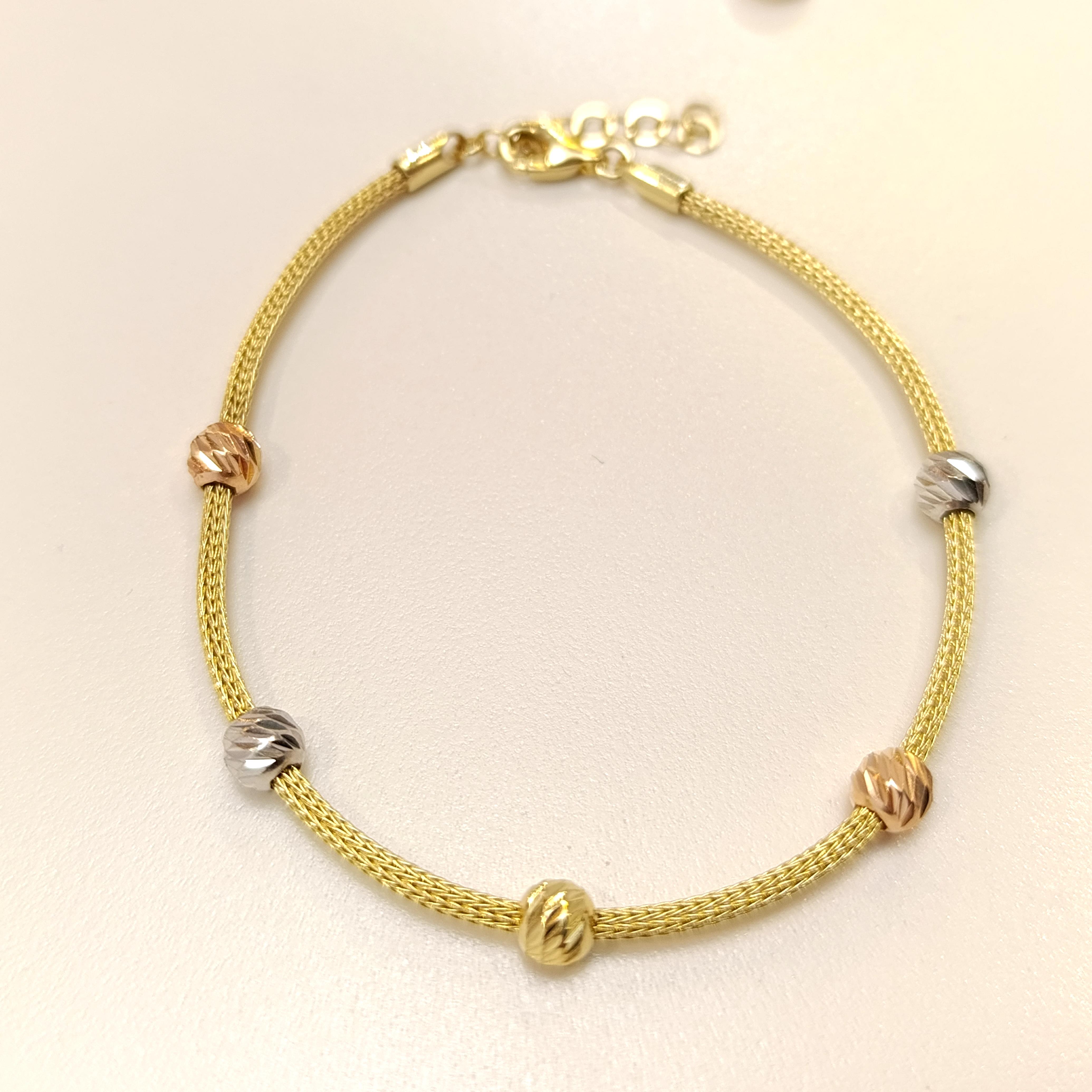 5mm Dorika Toplu Kazze Zincirli Bileklik Künye 14 Ayar Altın HD VİDEOLU