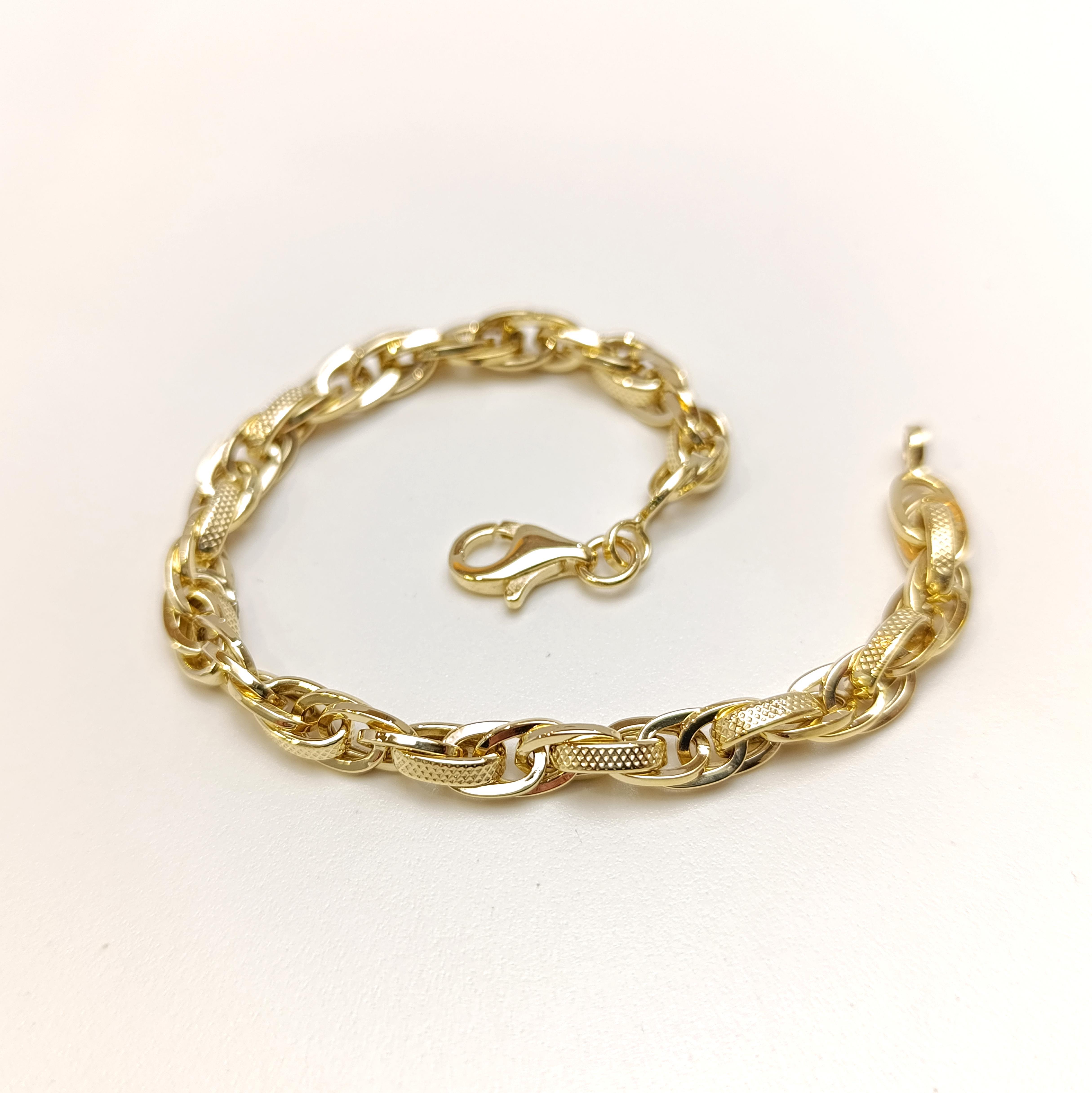 6mm Palamut Haloy Bileklik Künye 14 Ayar Altın HD VİDEOLU