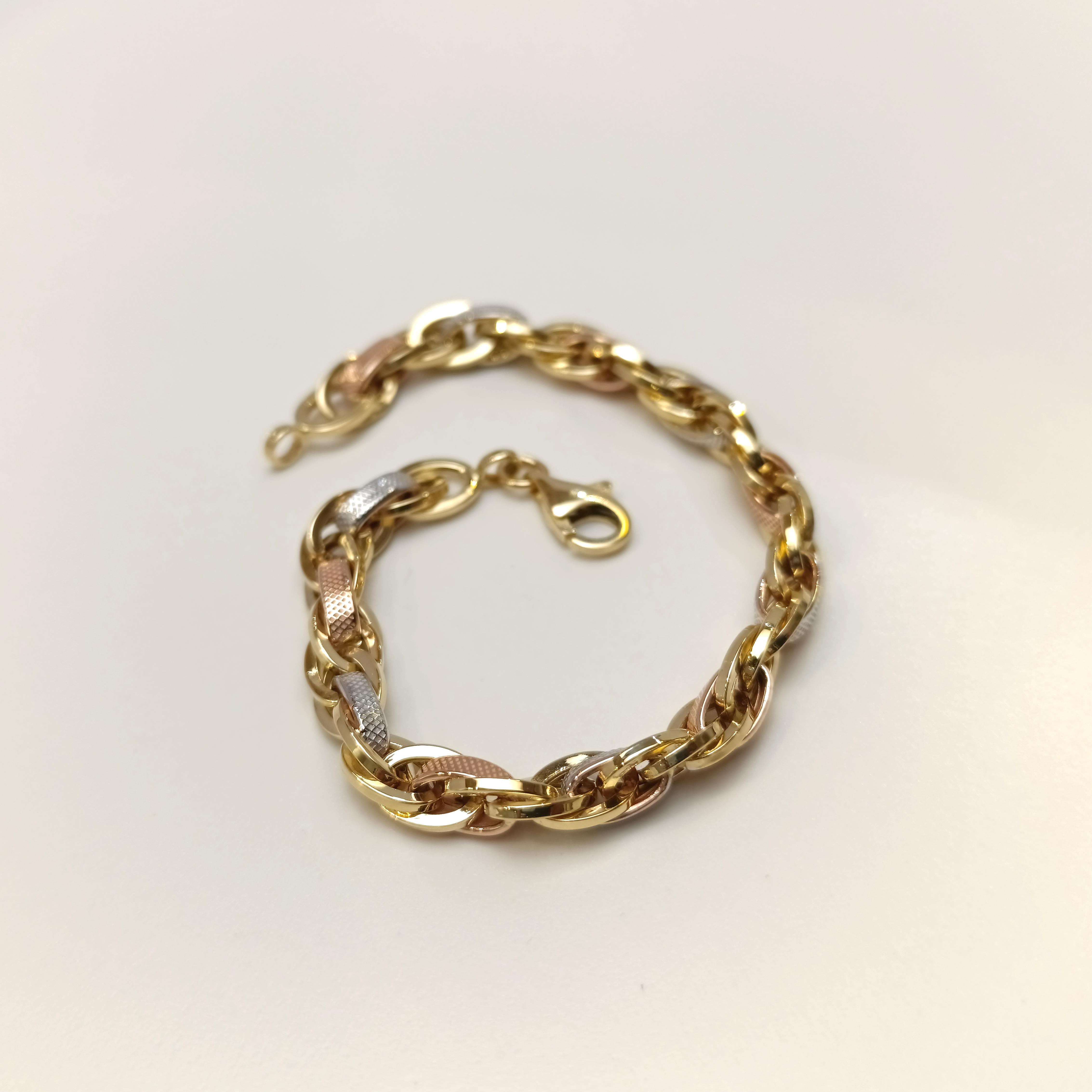 7.0mm Palamut Haloy Bileklik Künye 14 Ayar Altın HD VİDEOLU