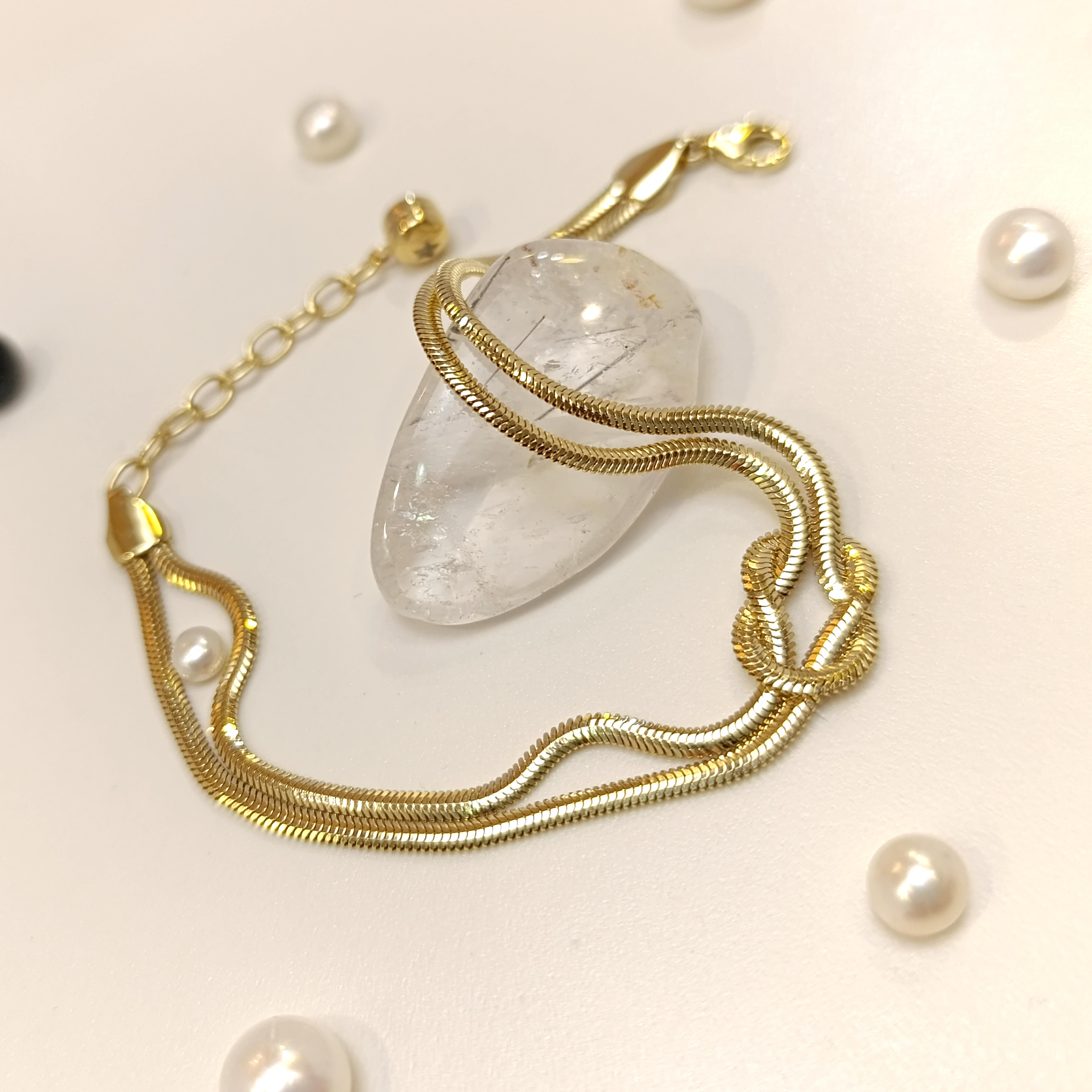 Balık Sırtı Düğüm Bileklik Künye 14 Ayar Altın HD VİDEOLU