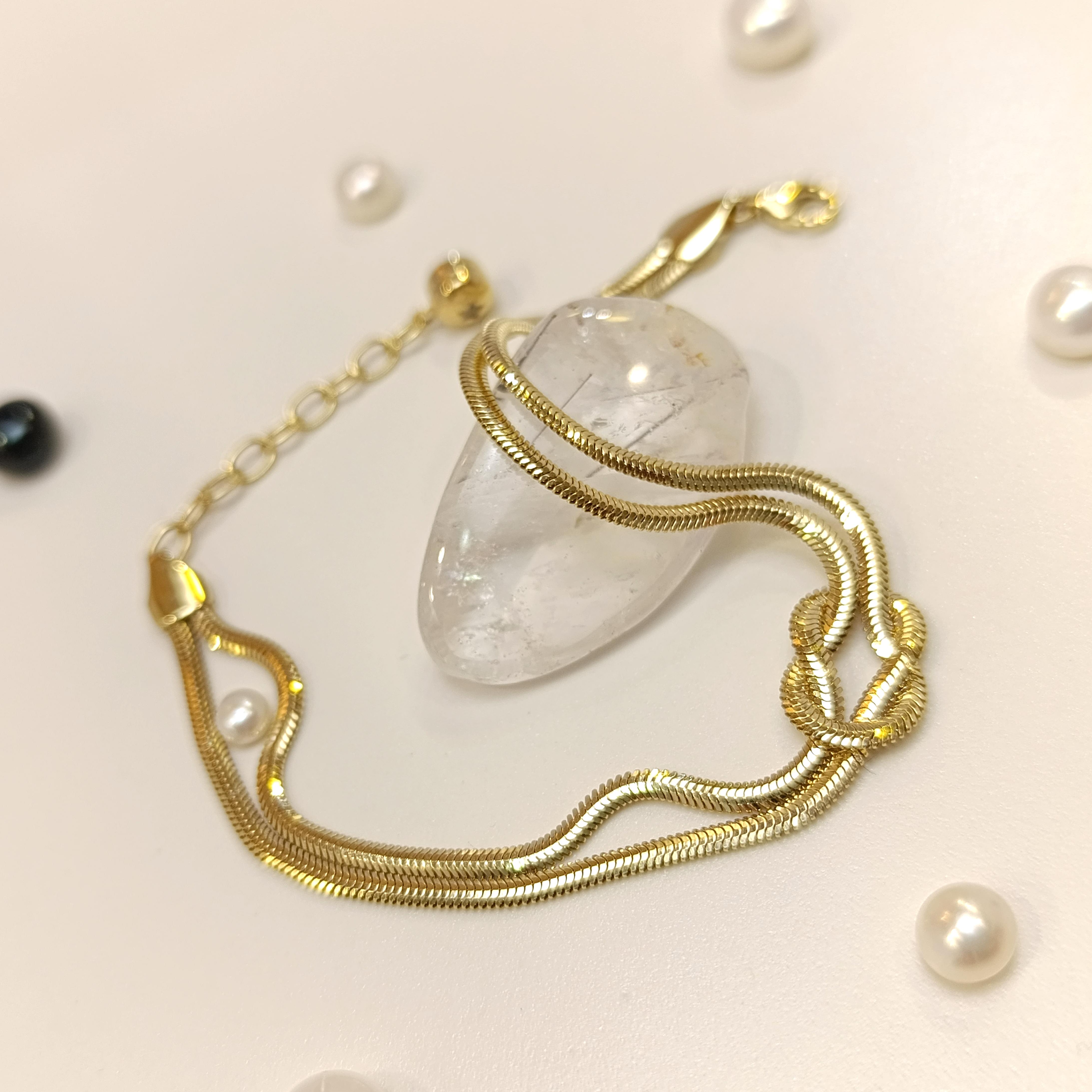 Balık Sırtı Düğüm Bileklik Künye 14 Ayar Altın HD VİDEOLU