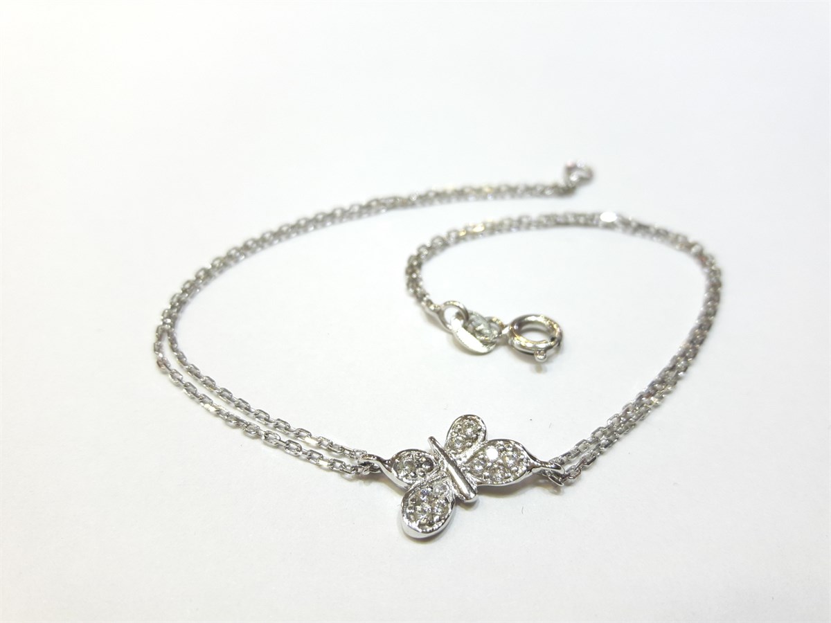 Beyaz Kelebek Künye 14 Ayar Altın