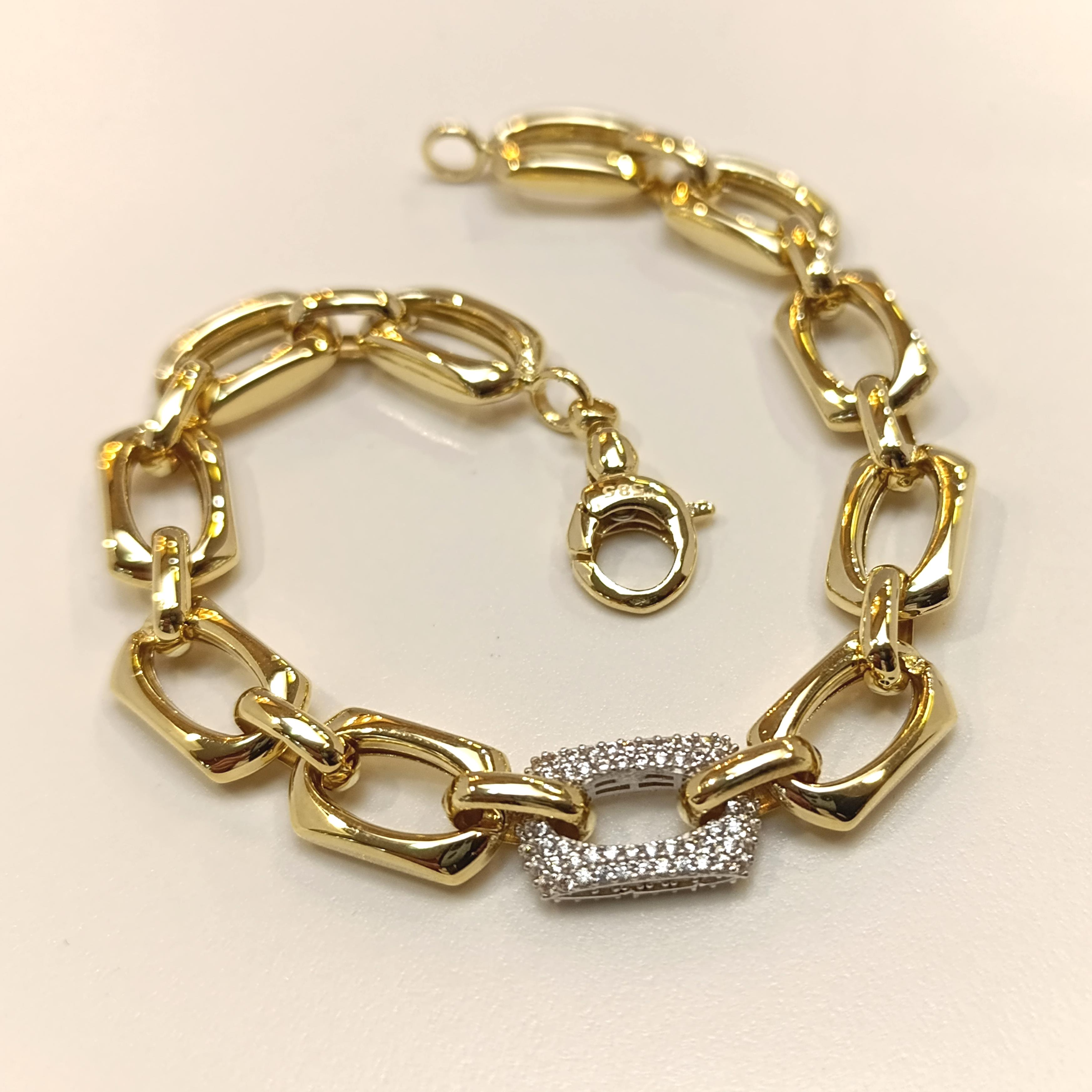 Bileklik Künye 14 Ayar Altın HD VİDEOLU