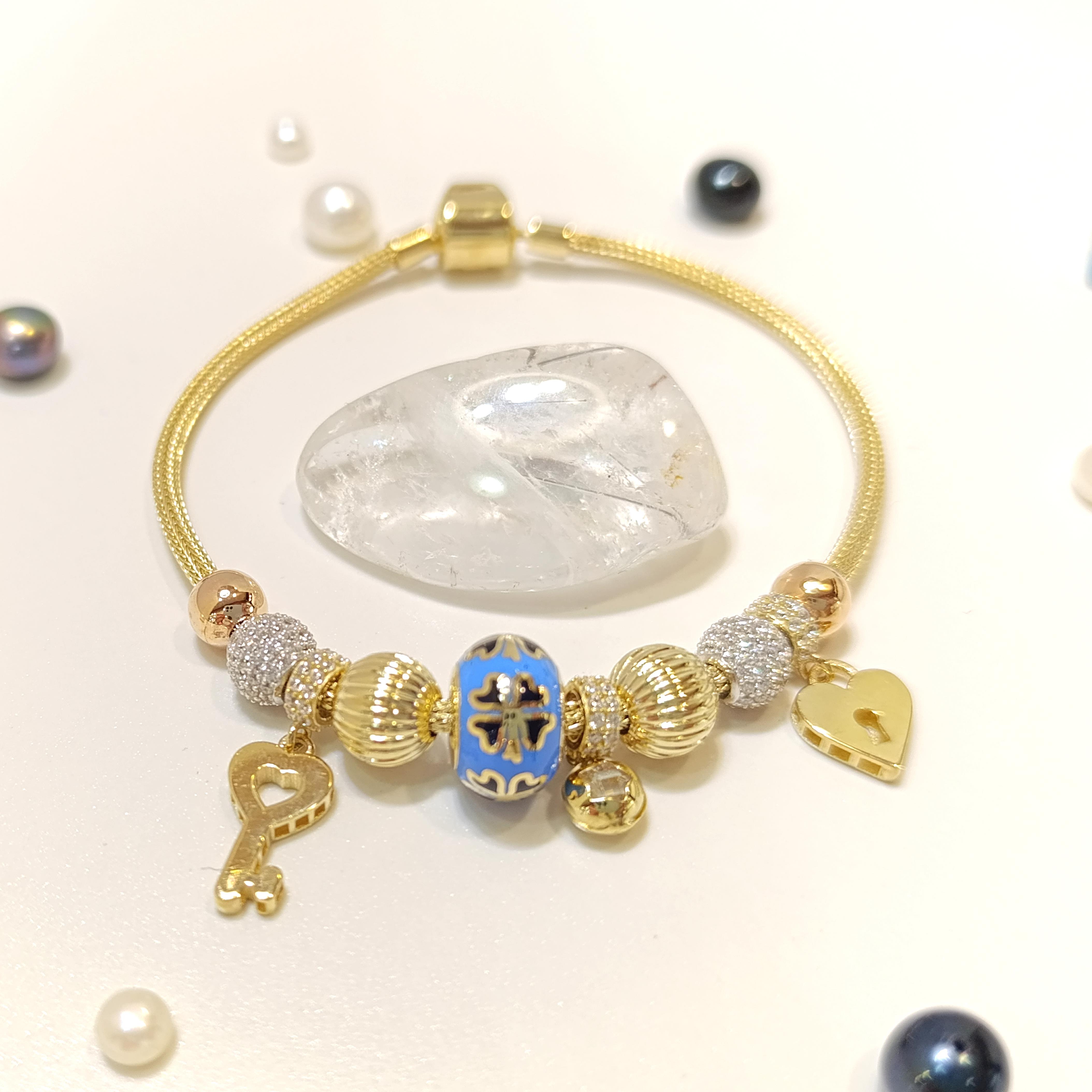 Çaharm Şans Bileklik Künye 14 Ayar Altın HD VİDEOLU