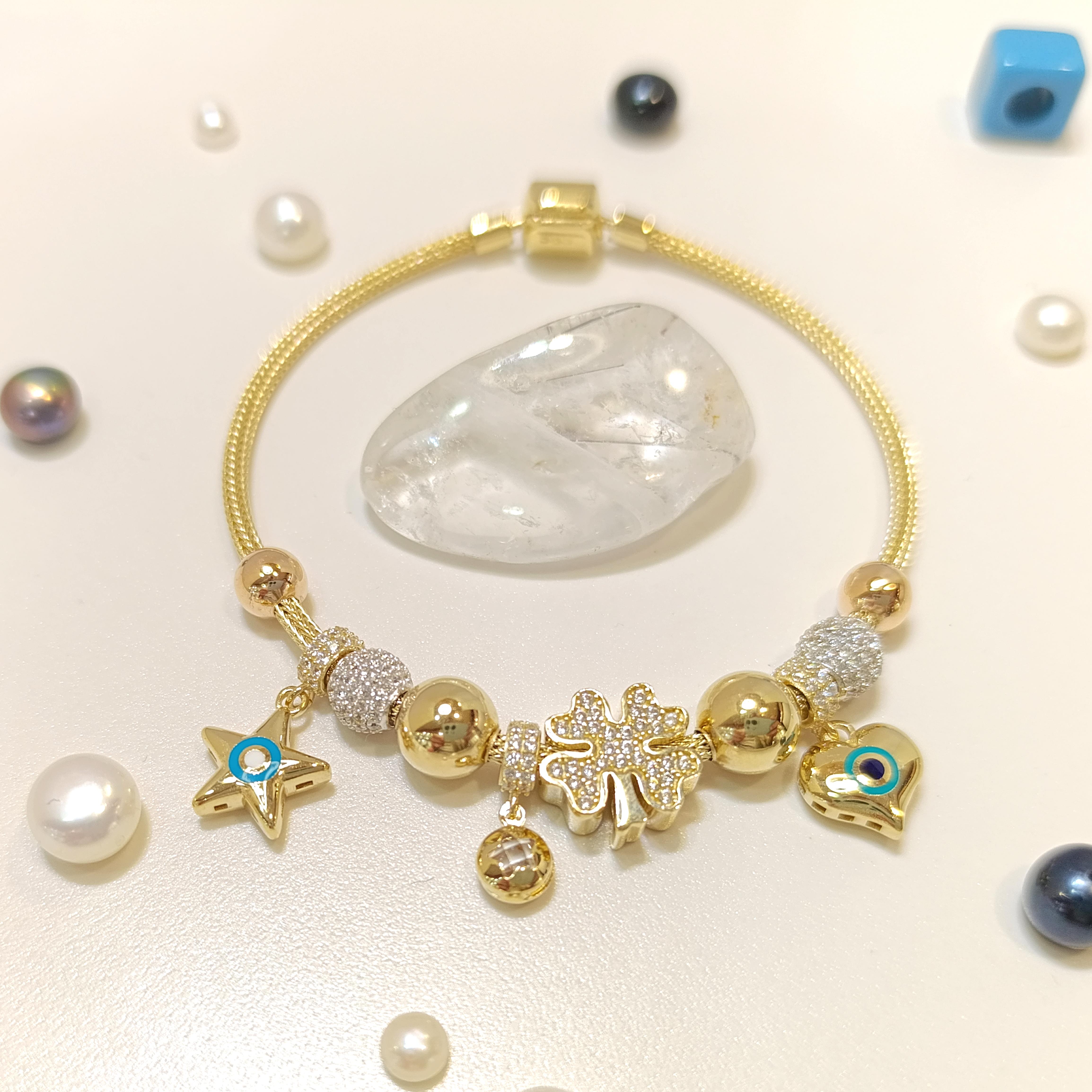 Çaharm Şans Bileklik Künye 14 Ayar Altın HD VİDEOLU