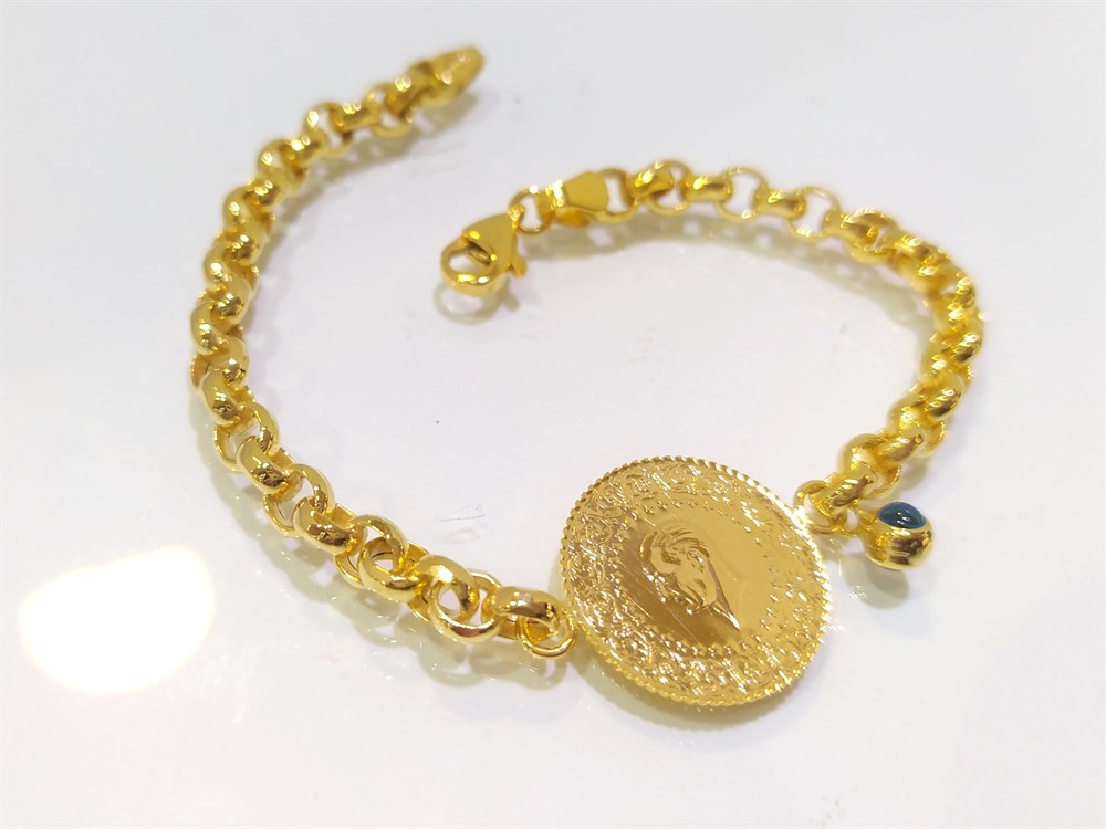 Doç Zincirli Çeyrek Altınlı Bileklik
