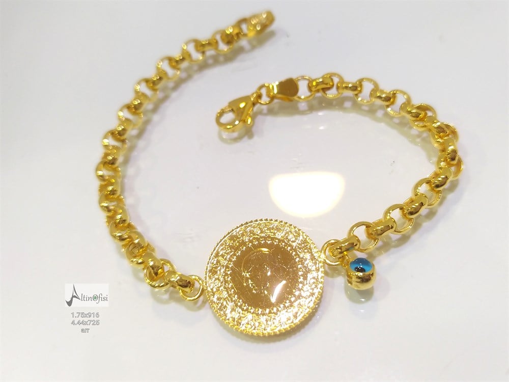 Doç Zincirli Çeyrek Altınlı Bileklik