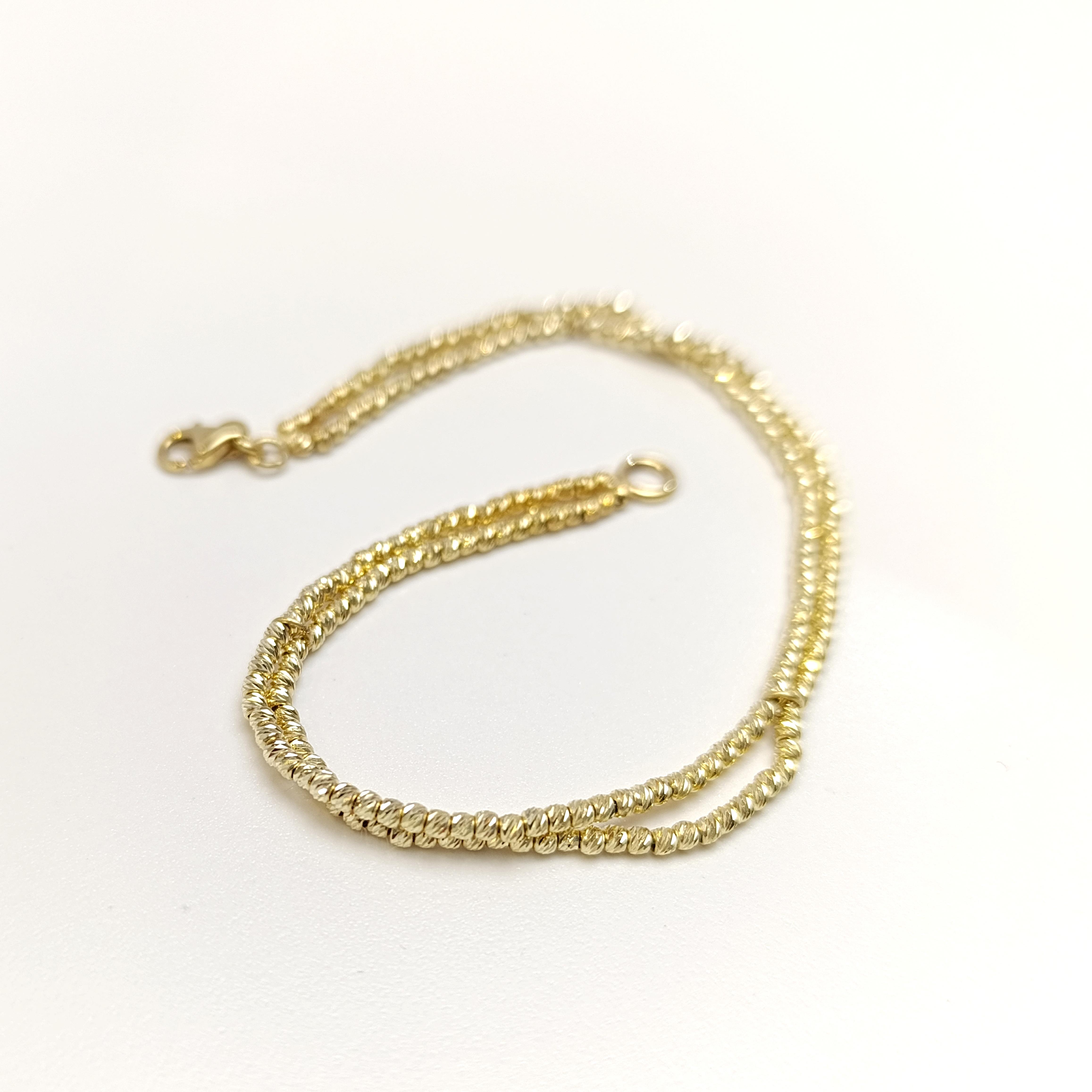 Dorika Toplu Bileklik Künye 14 Ayar Altın HD VİDEOLU