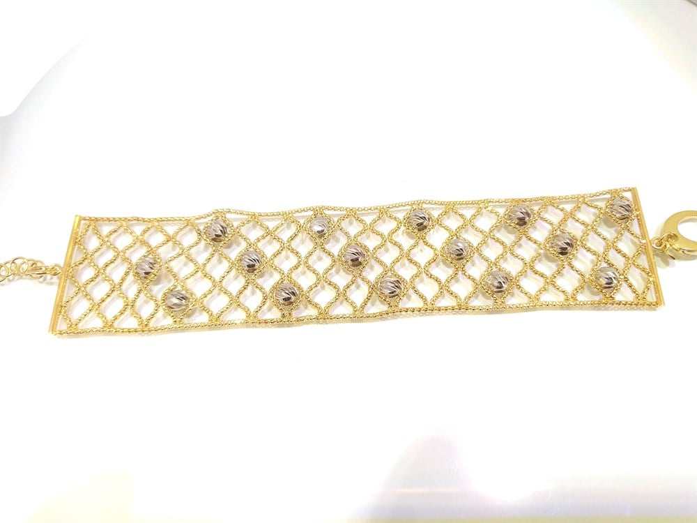 Dorika Toplu File Bileklik Künye 14 Ayar Altın