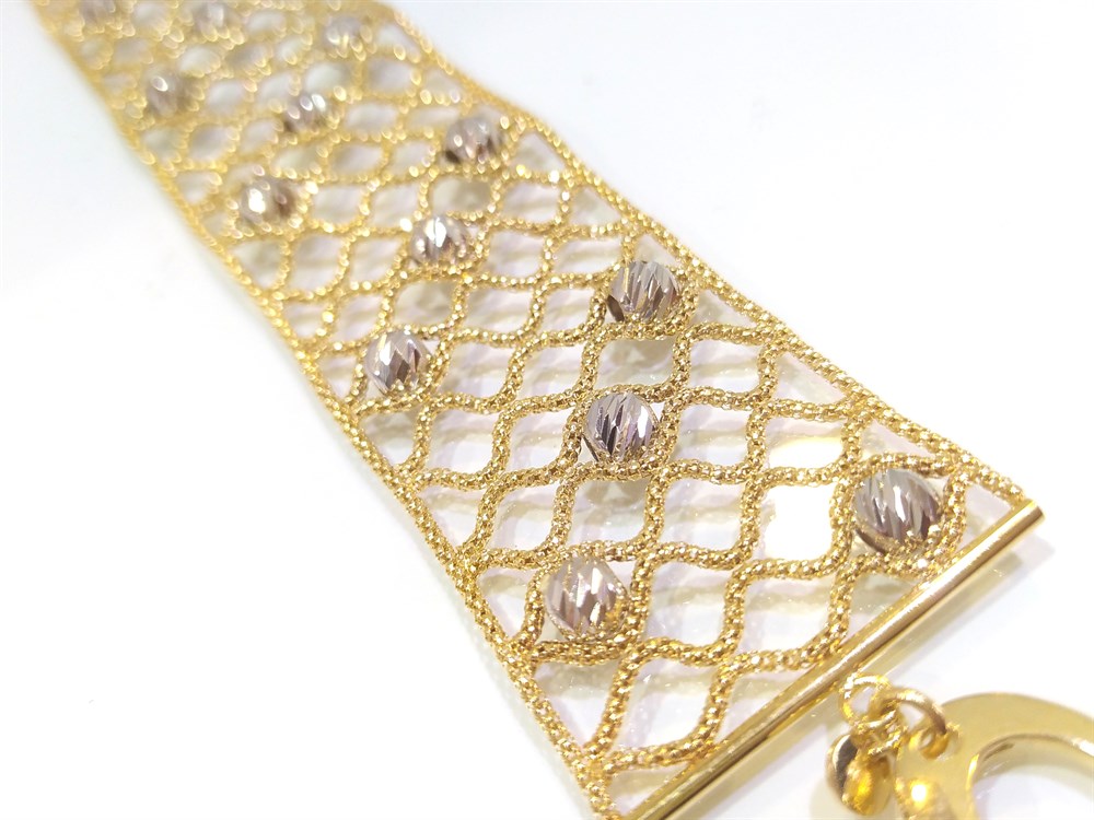 Dorika Toplu File Bileklik Künye 14 Ayar Altın