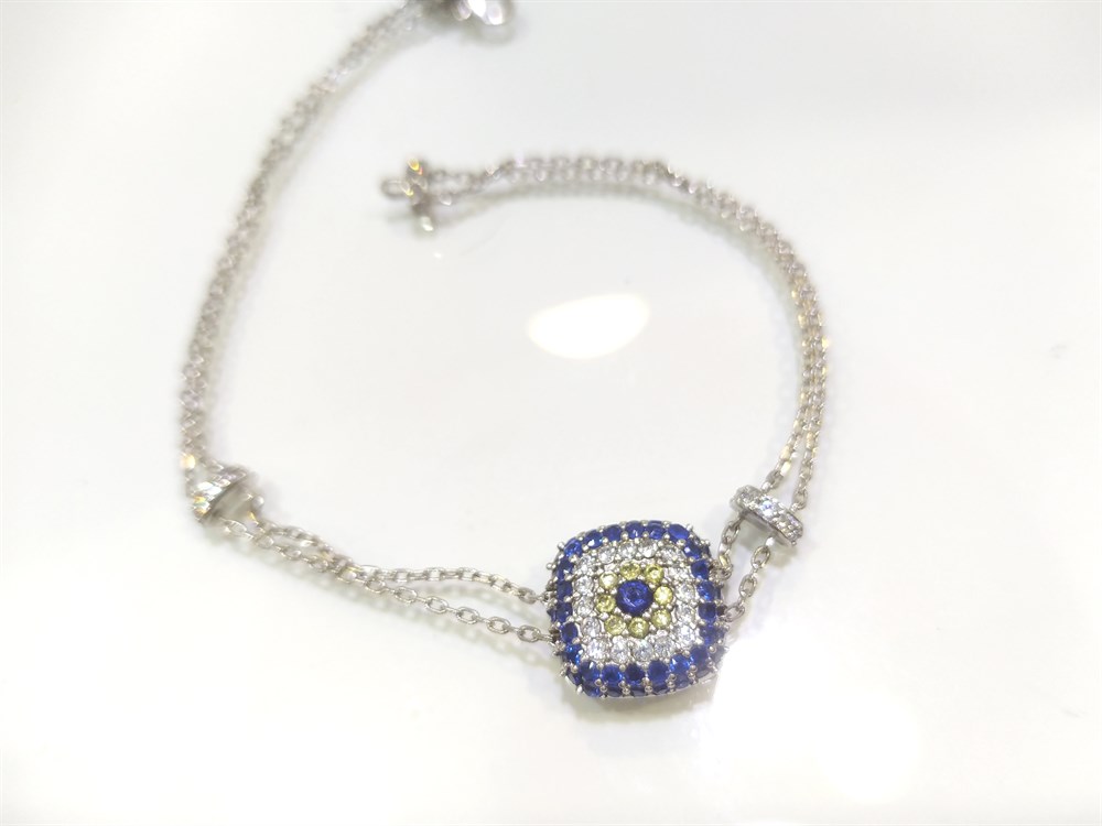 Göz Boncuklu Bileklik 14 Ayar Altın