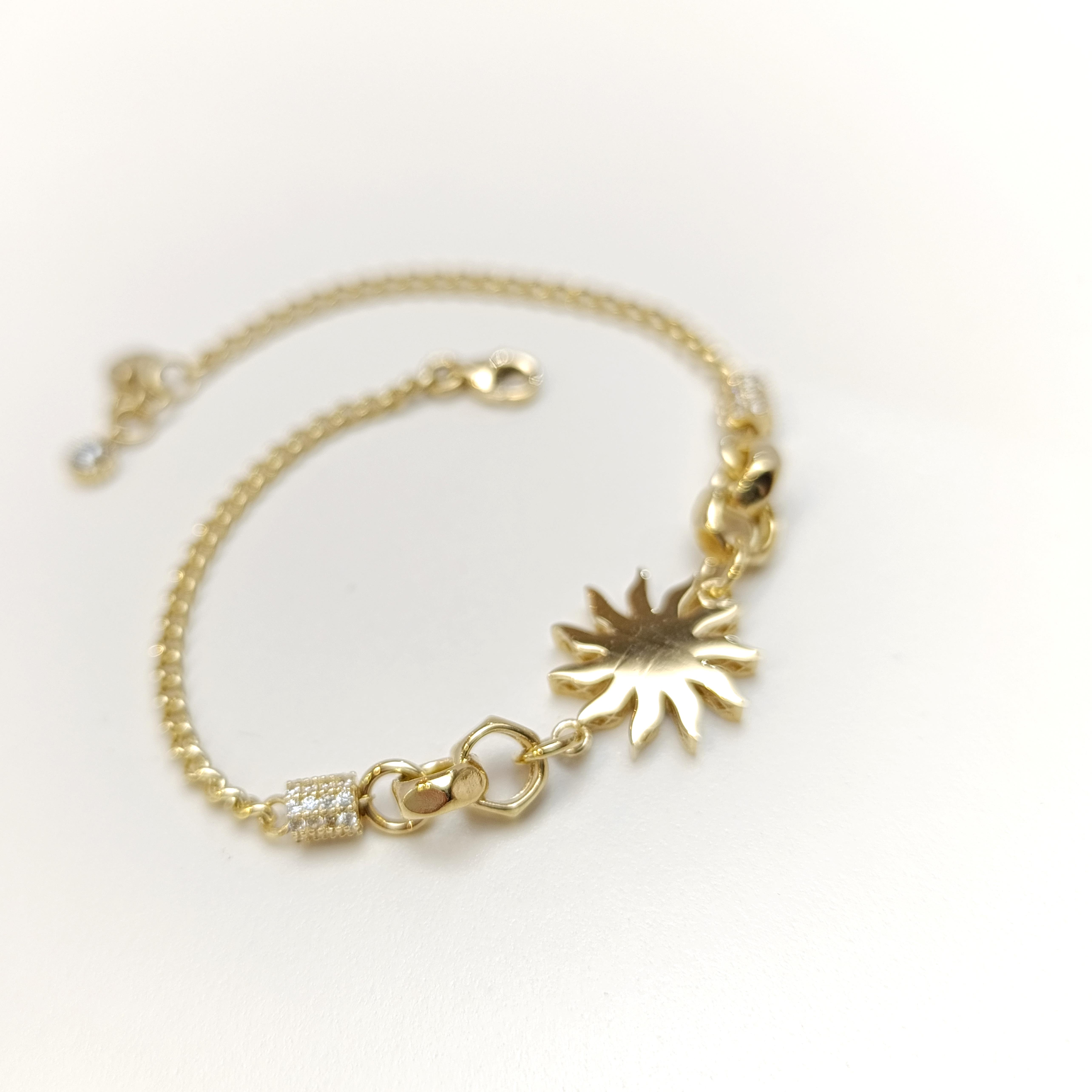 Güneş Bileklik Künye 14 Ayar Altın HD VİDEOLU