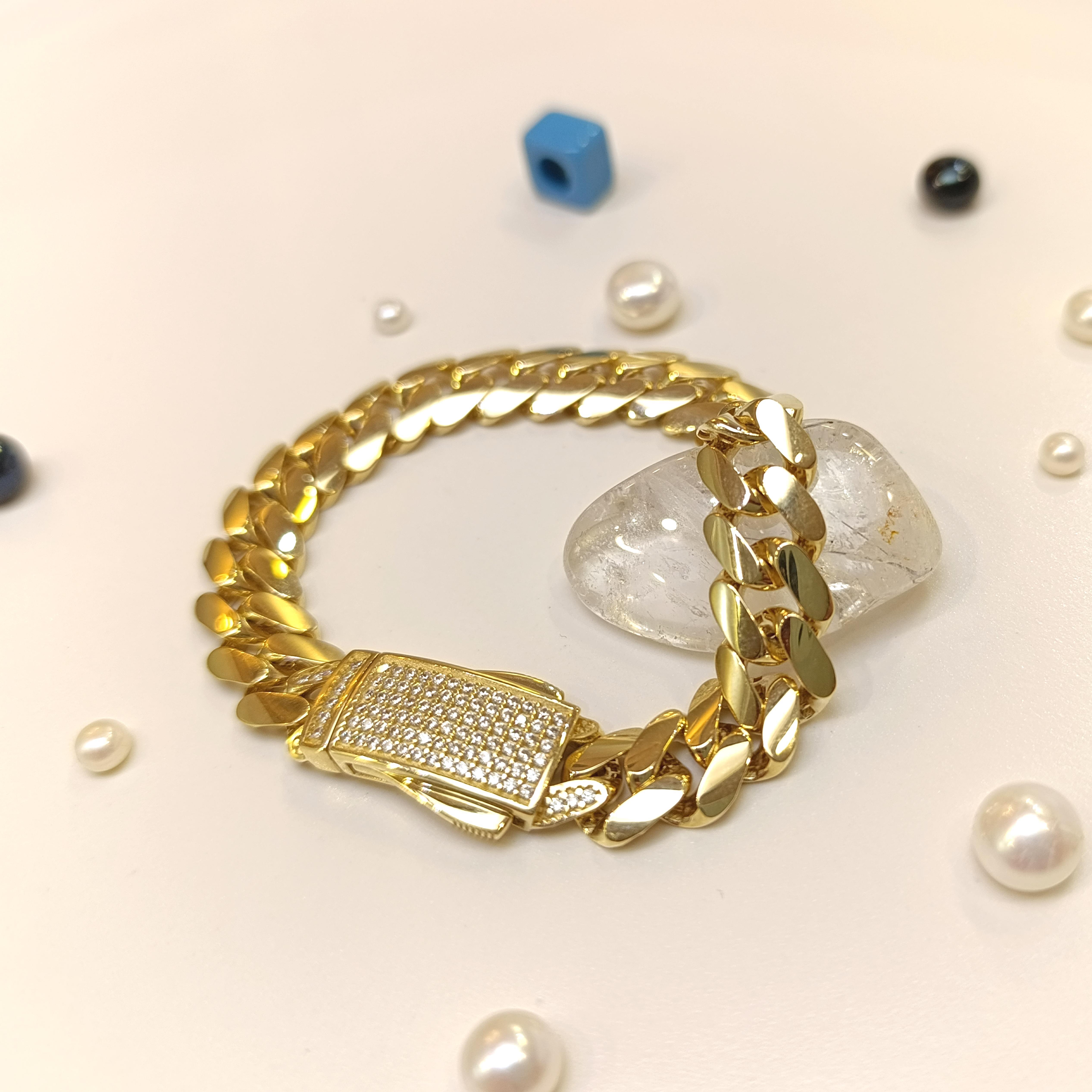 Gurmet Zincir Bileklik Künye 14 Ayar Altın HD VİDEOLU