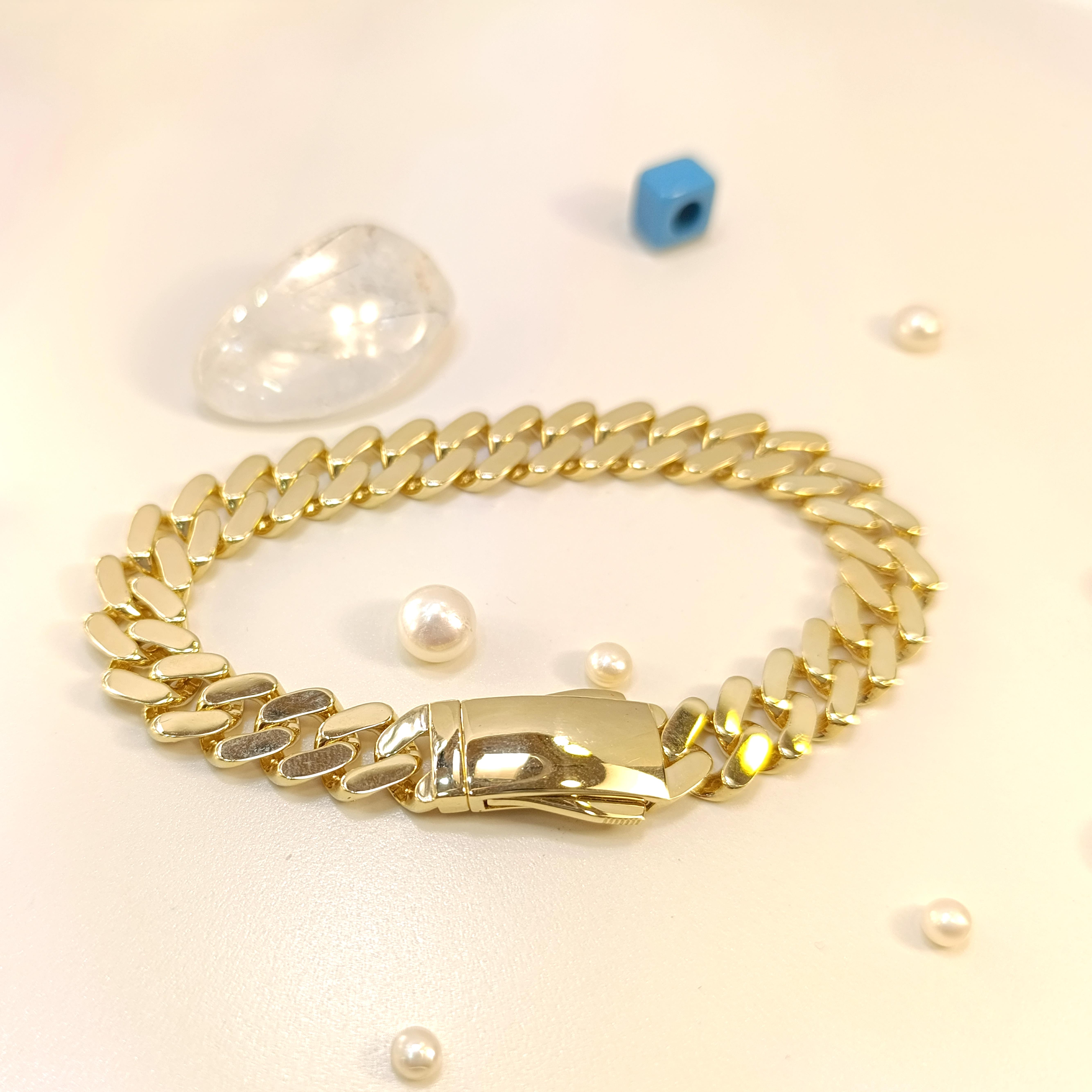 Gurmet Zincir Bileklik Künye 14 Ayar Altın HD VİDEOLU