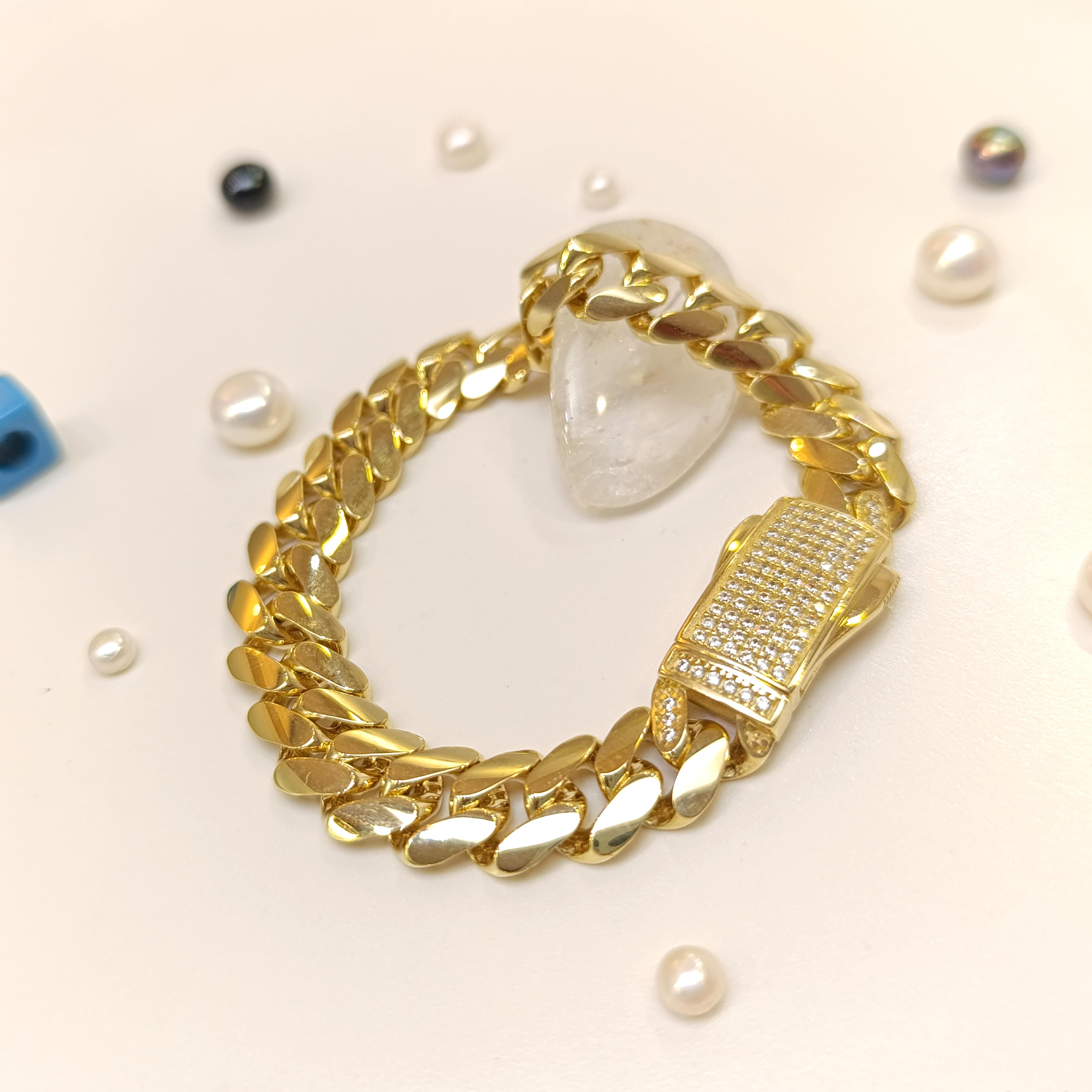 Gurmet Zincir Bileklik Künye 14 Ayar Altın HD VİDEOLU