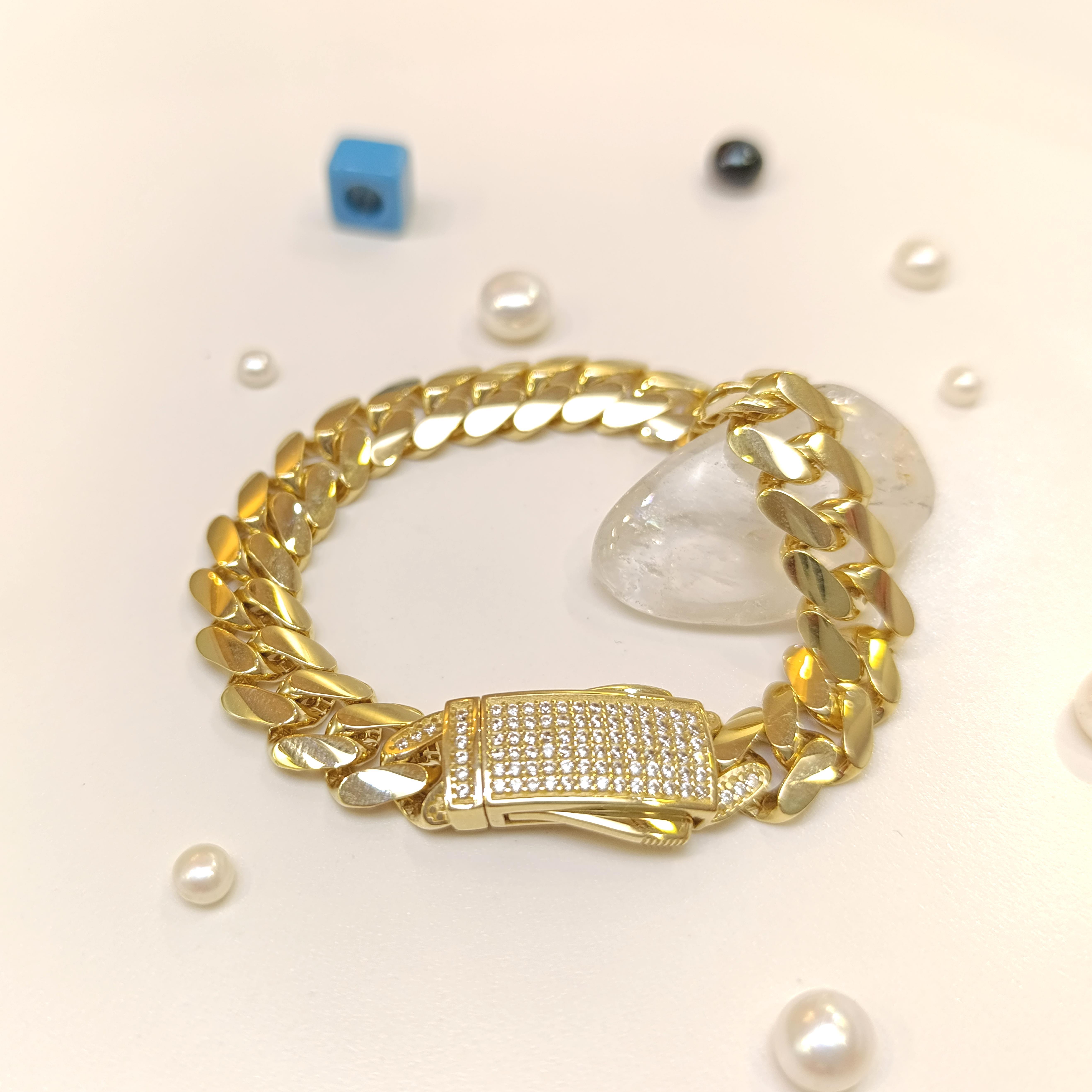 Gurmet Zincir Bileklik Künye 14 Ayar Altın HD VİDEOLU