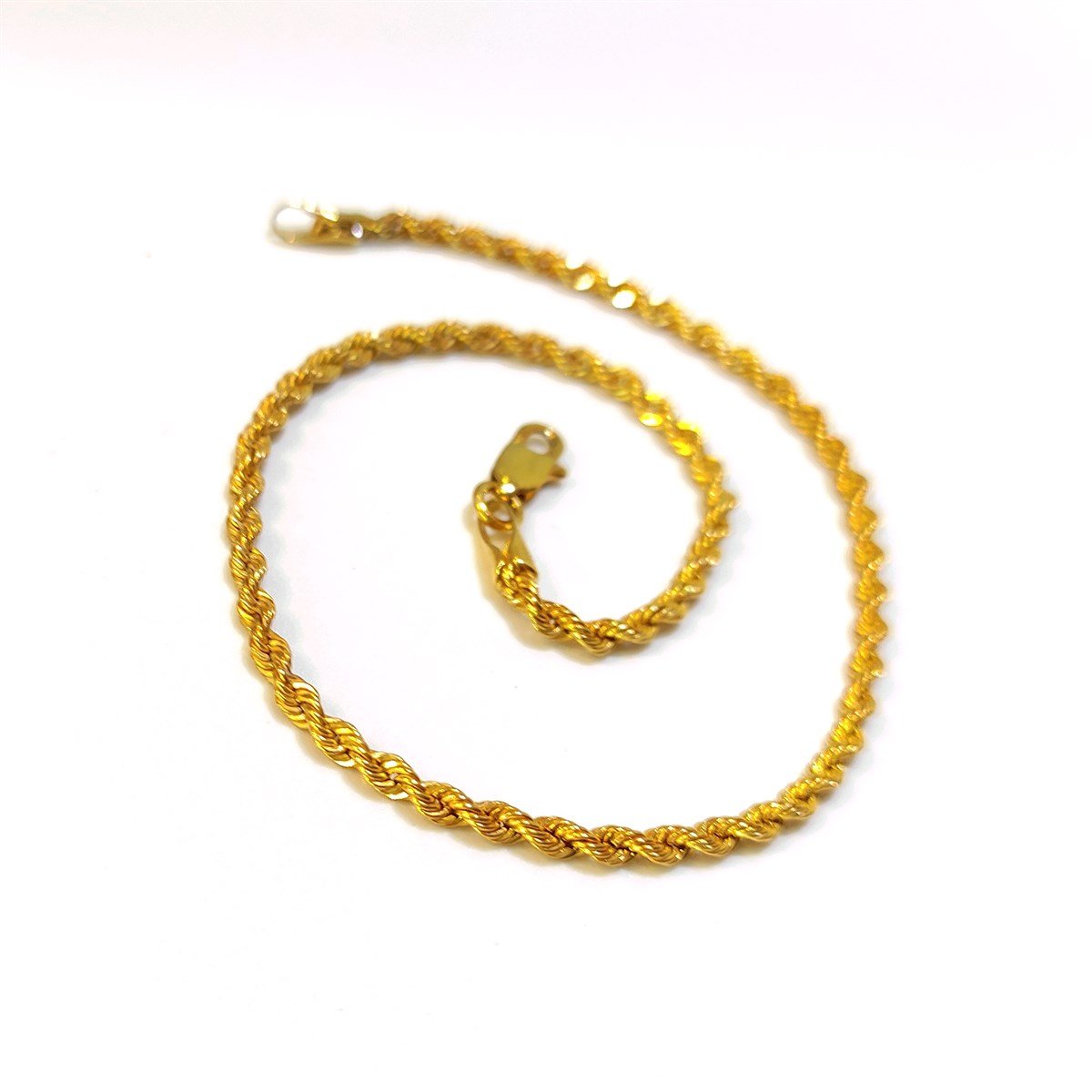 Halat Zincir Bileklik Künye 14 Ayar Altın HD VİDEOLU