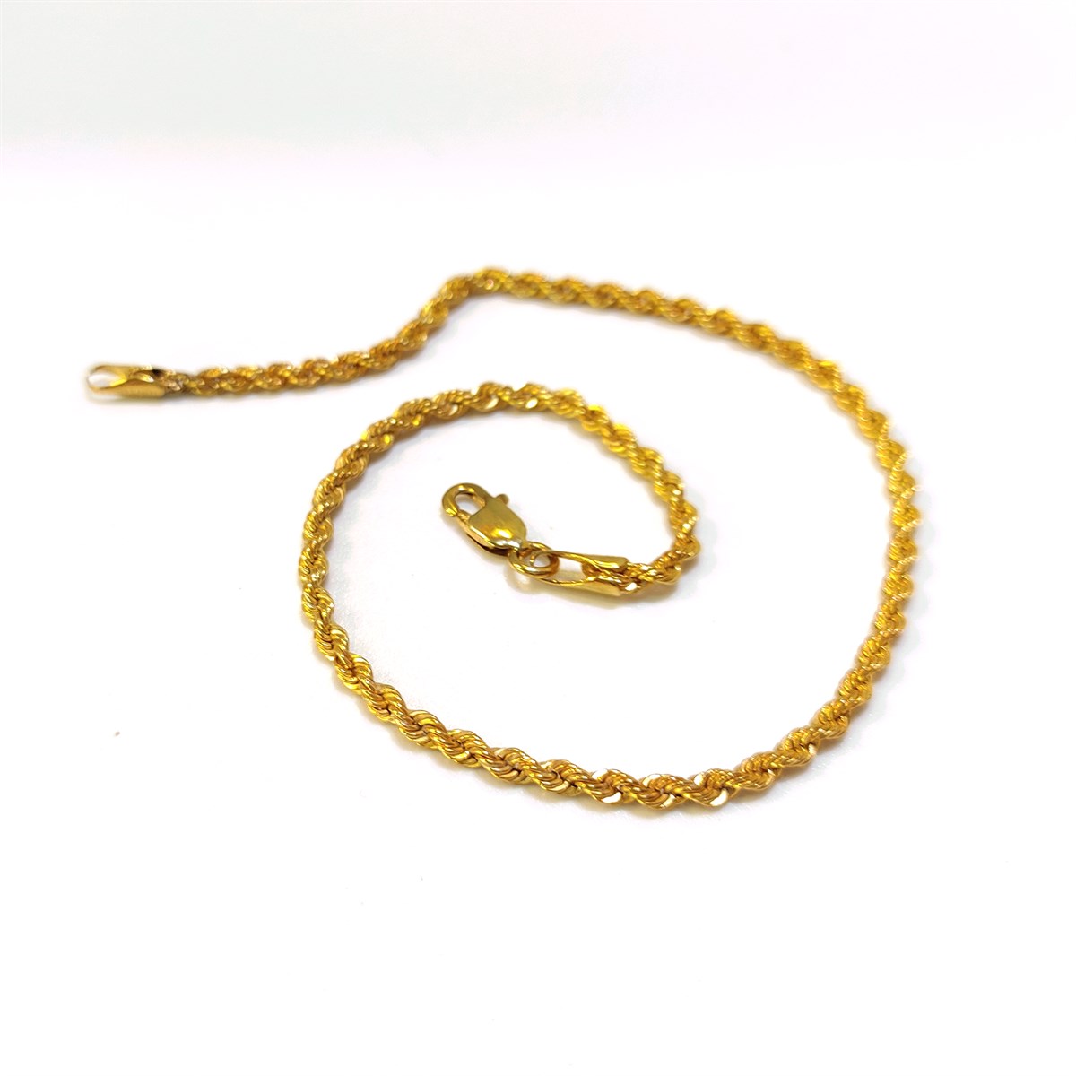 Halat Zincir Bileklik Künye 14 Ayar Altın HD VİDEOLU