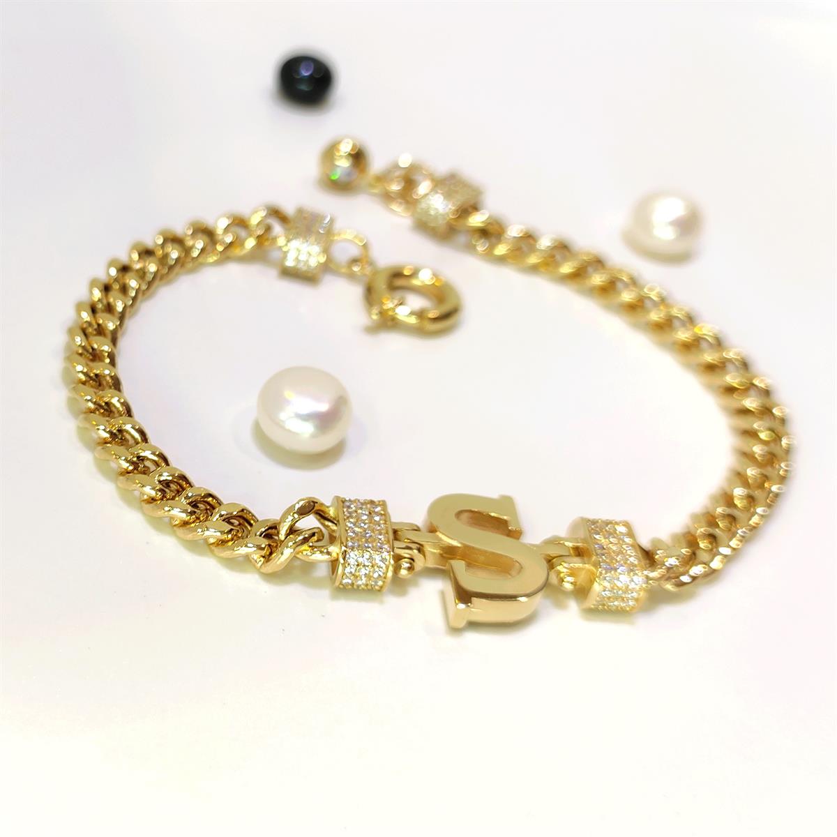 Harf Bileklik Künye 14 Ayar Altın HD VİDEOLU