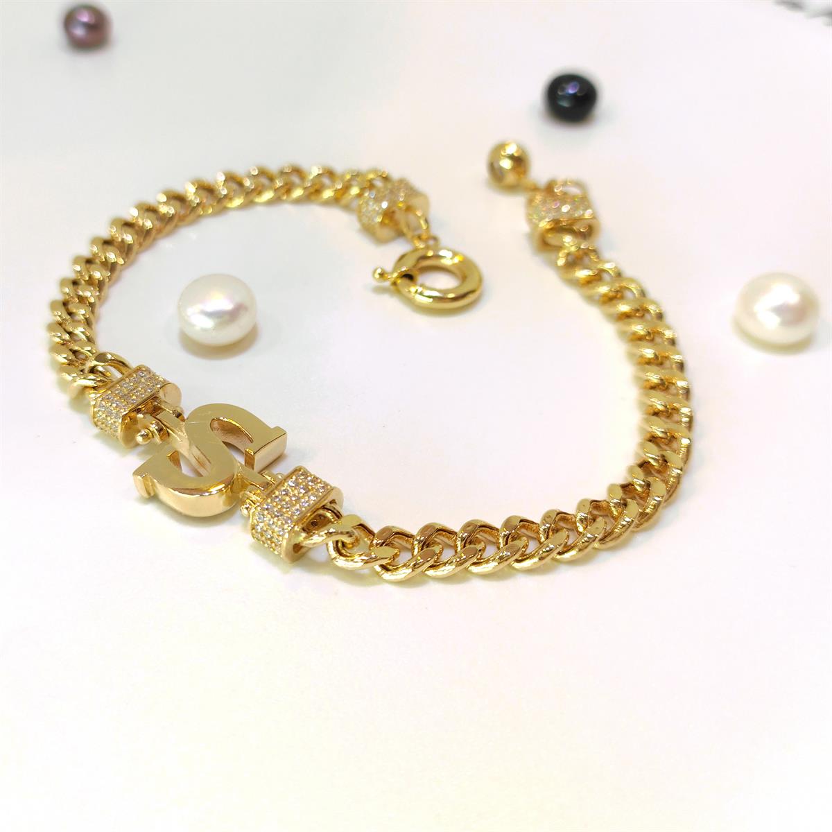 Harf Bileklik Künye 14 Ayar Altın HD VİDEOLU