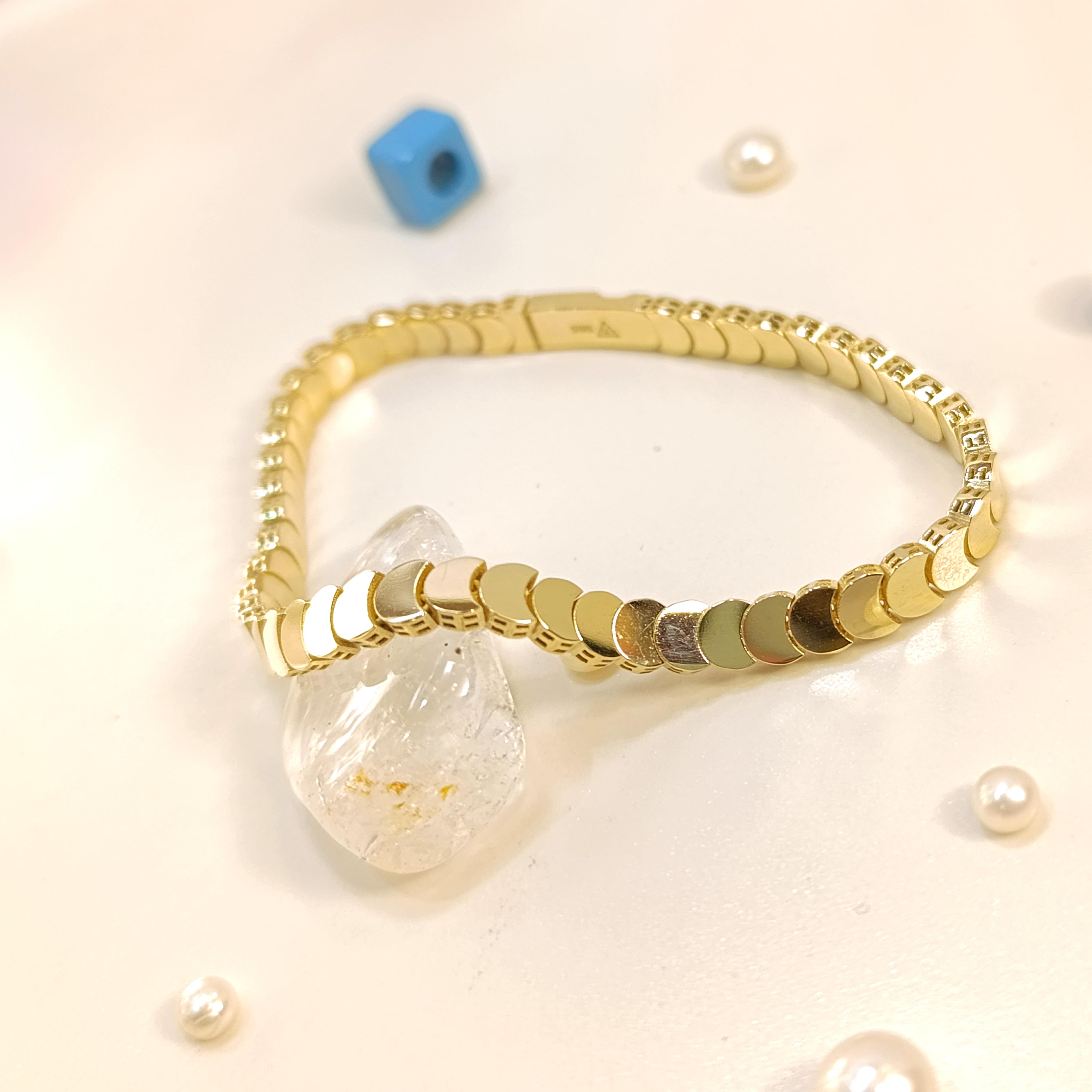 Hilal Zincir Bileklik Künye 14 Ayar Altın HD VİDEOLU