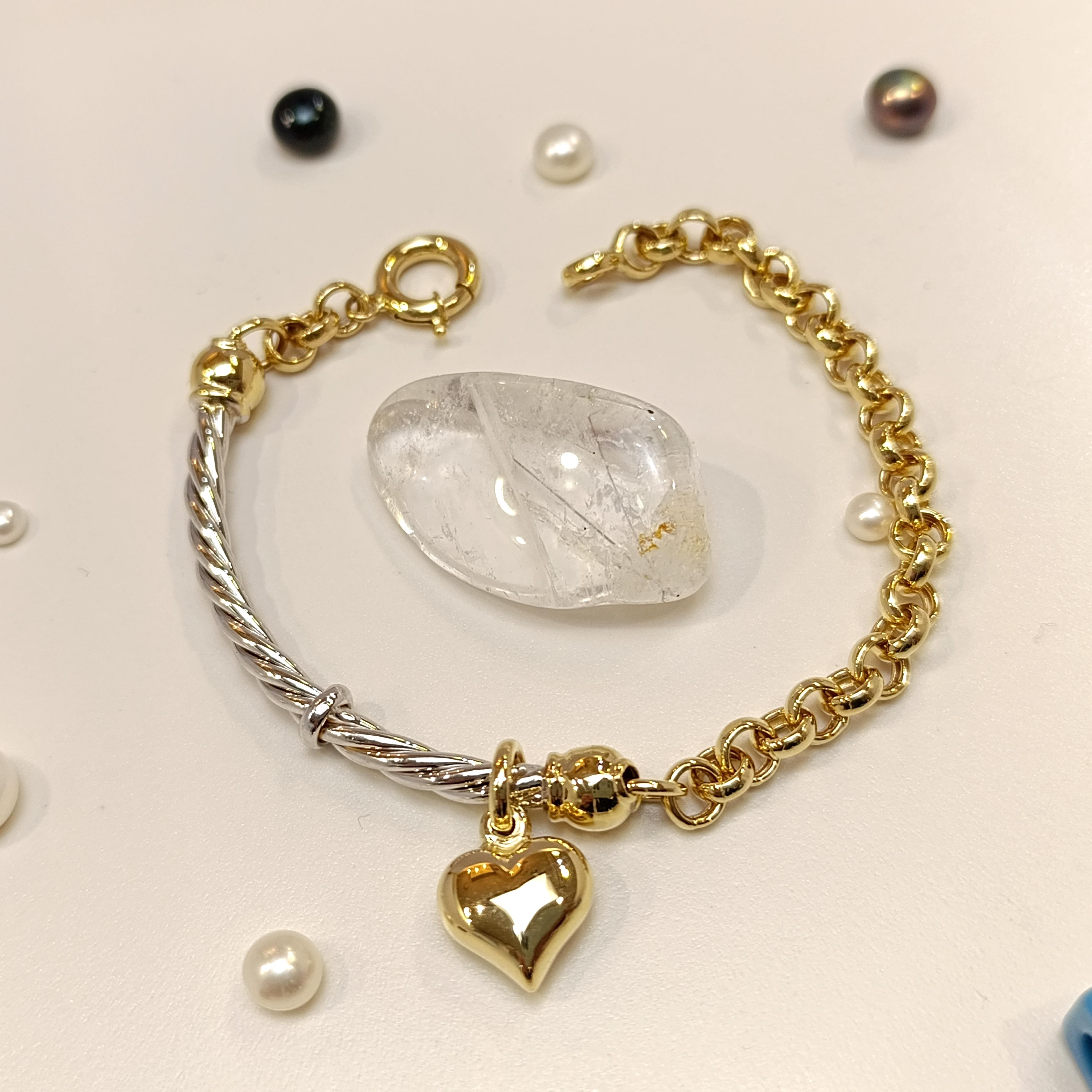 Kalpli Bileklik Künye 14 Ayar Altın HD VİDEOLU