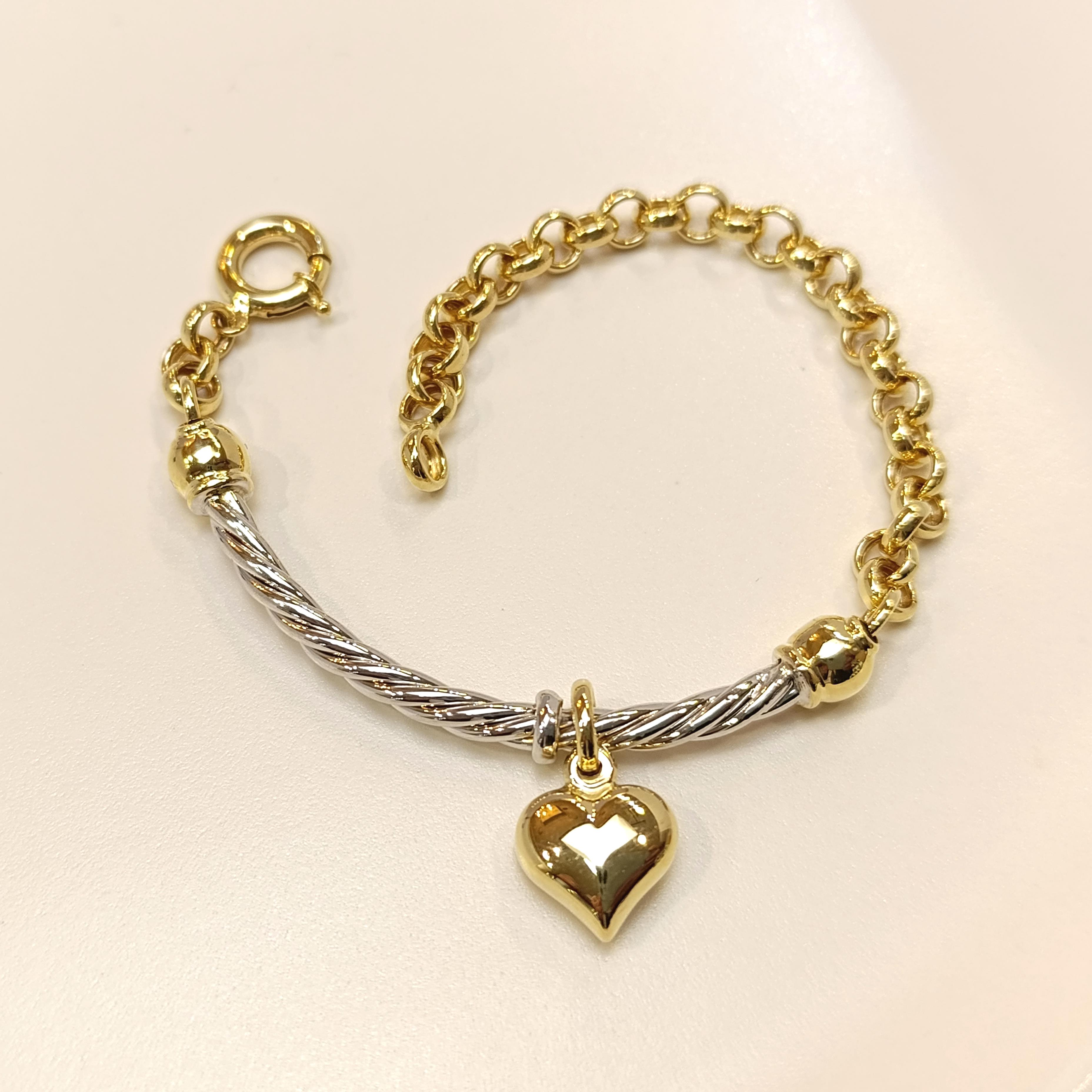 Kalpli Bileklik Künye 14 Ayar Altın HD VİDEOLU