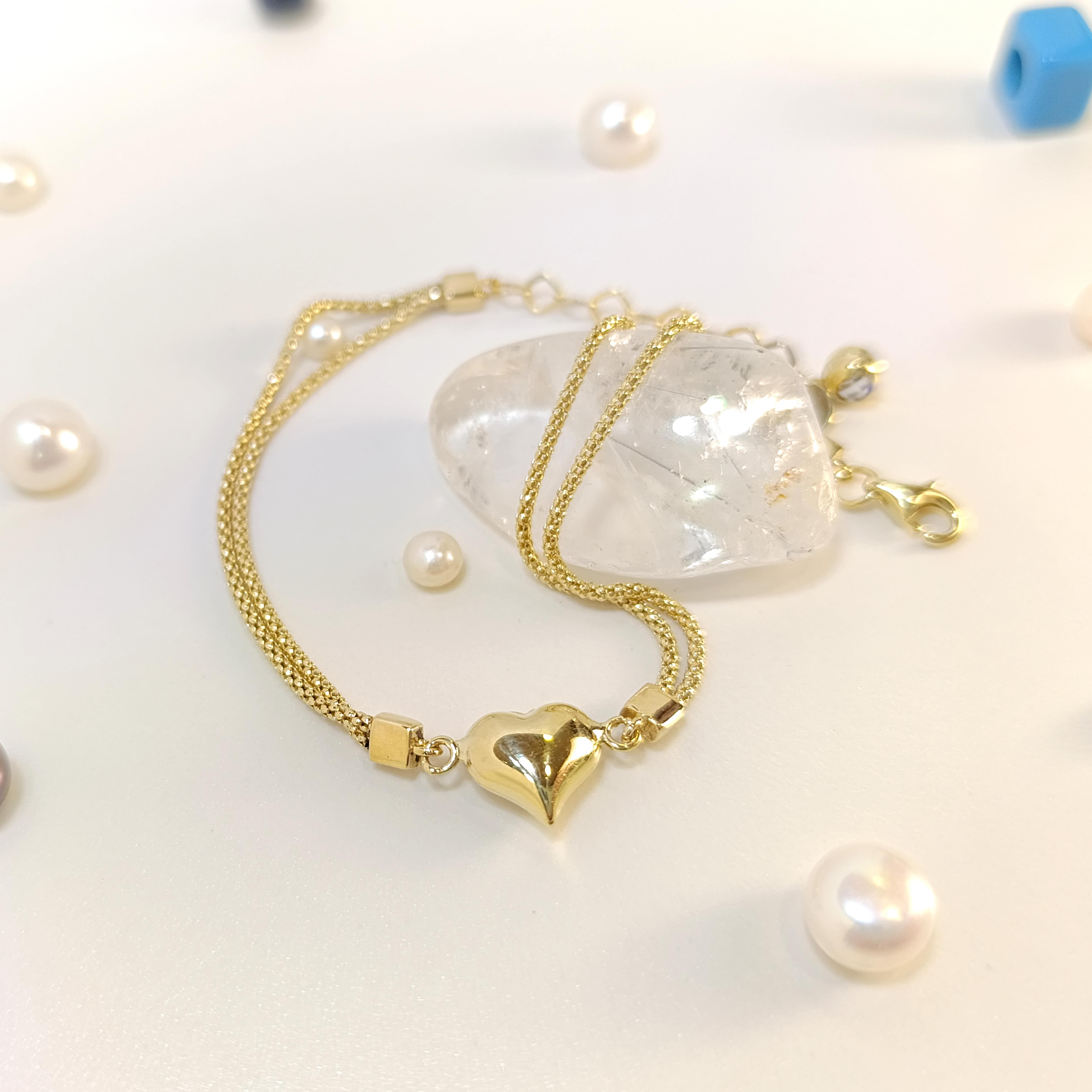 Kalpli Bileklik Künye 14 Ayar Altın HD VİDEOLU