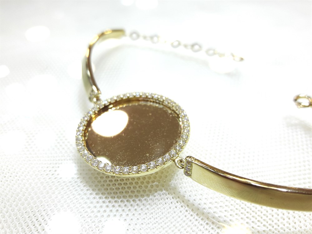 Levha Bileklik 14 Ayar Altın