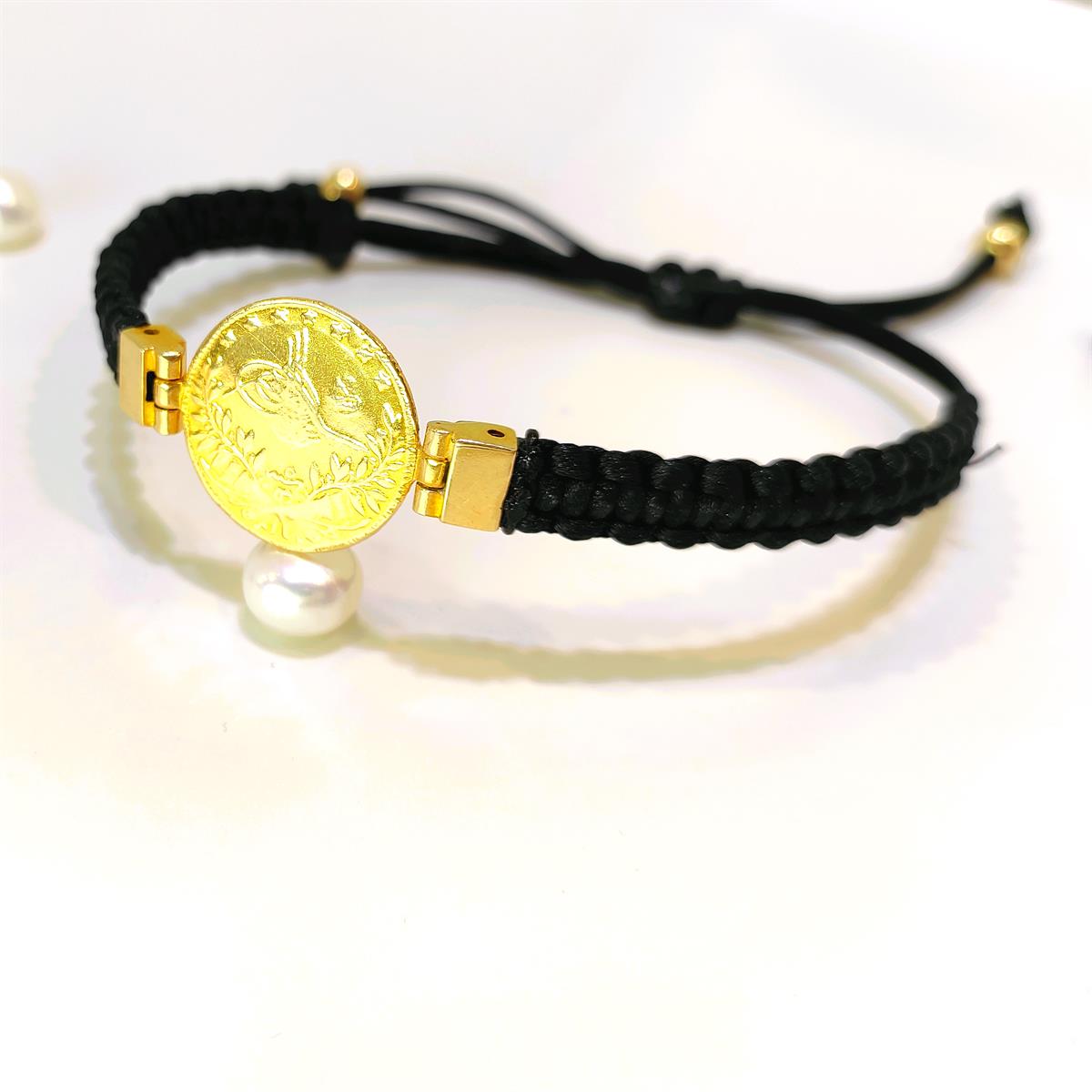 Makrome Tuğralı Bileklik Künye 14 Ayar Altın HD VİDEOLU