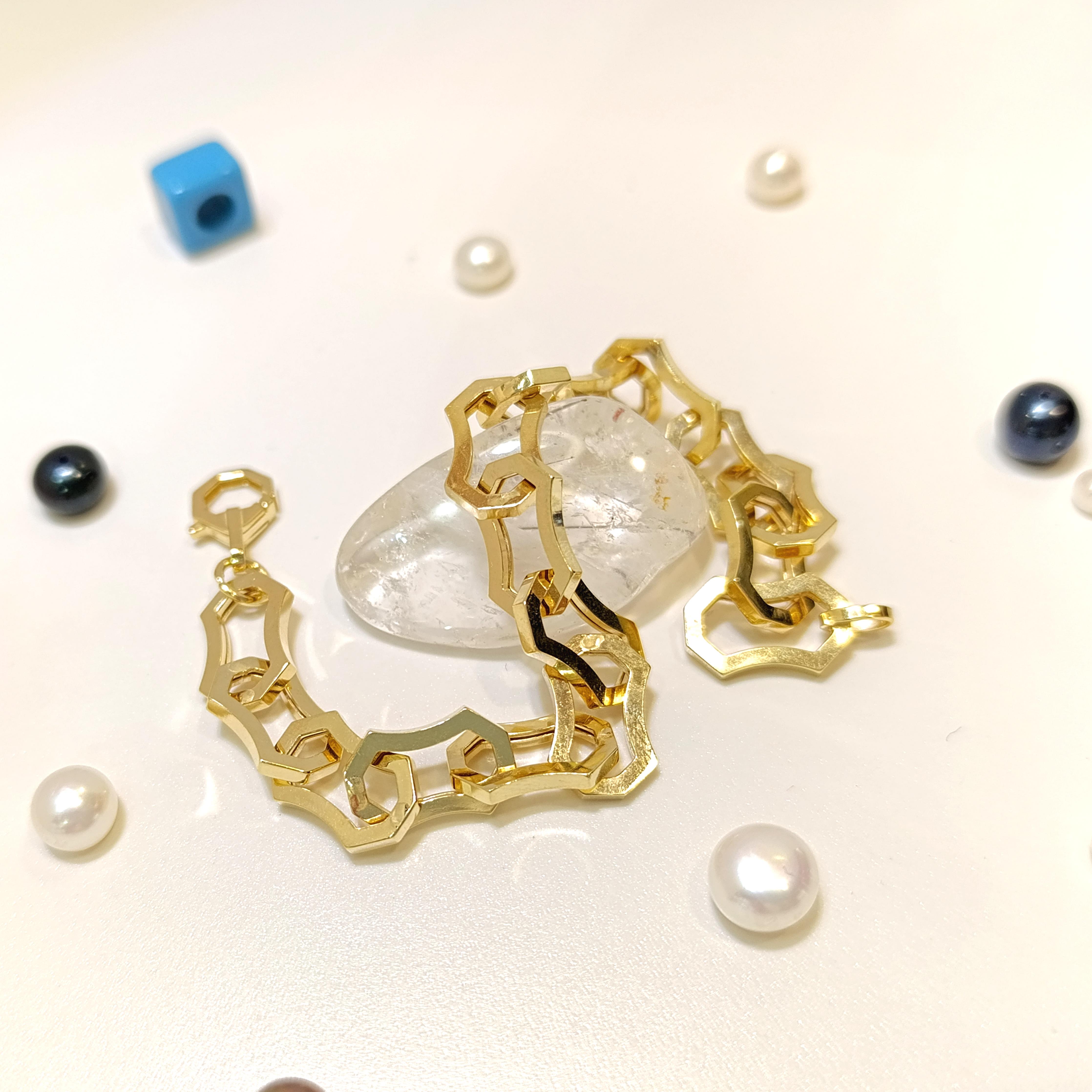 Mekanik Zincir Bileklik Künye 14 Ayar Altın HD VİDEOLU