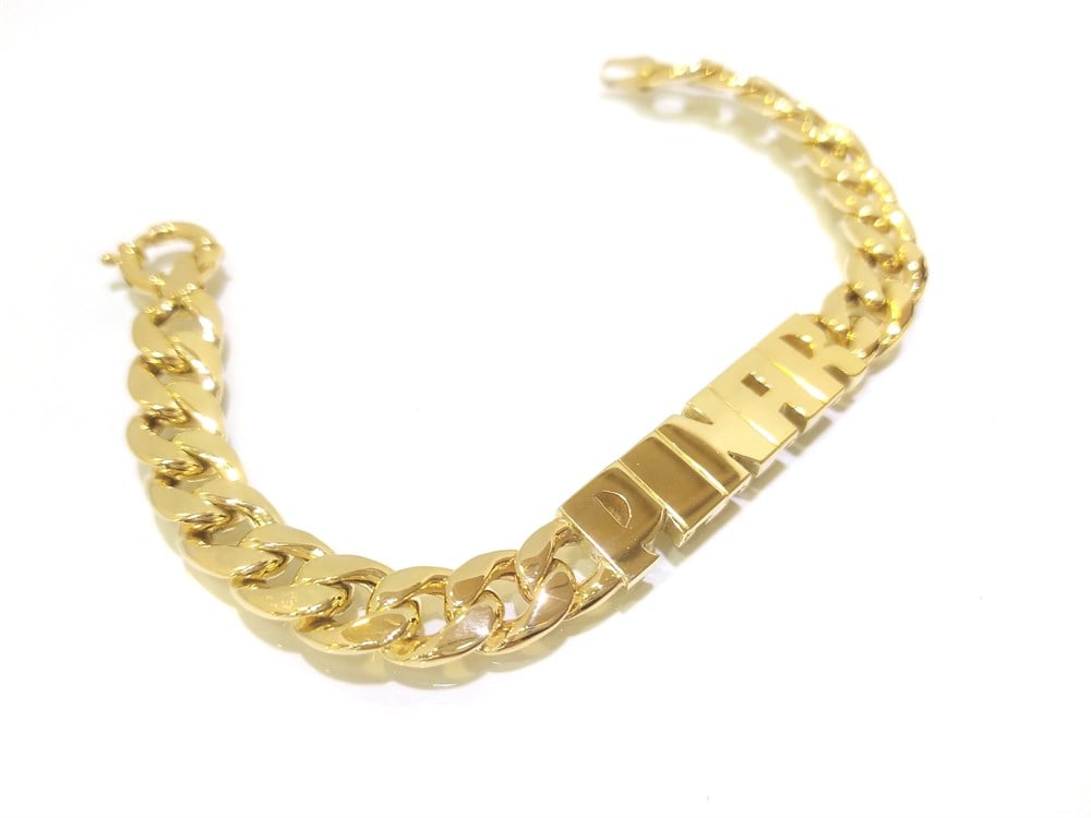 Oynak Harfli İsim Bileklik 14 Ayar Altın