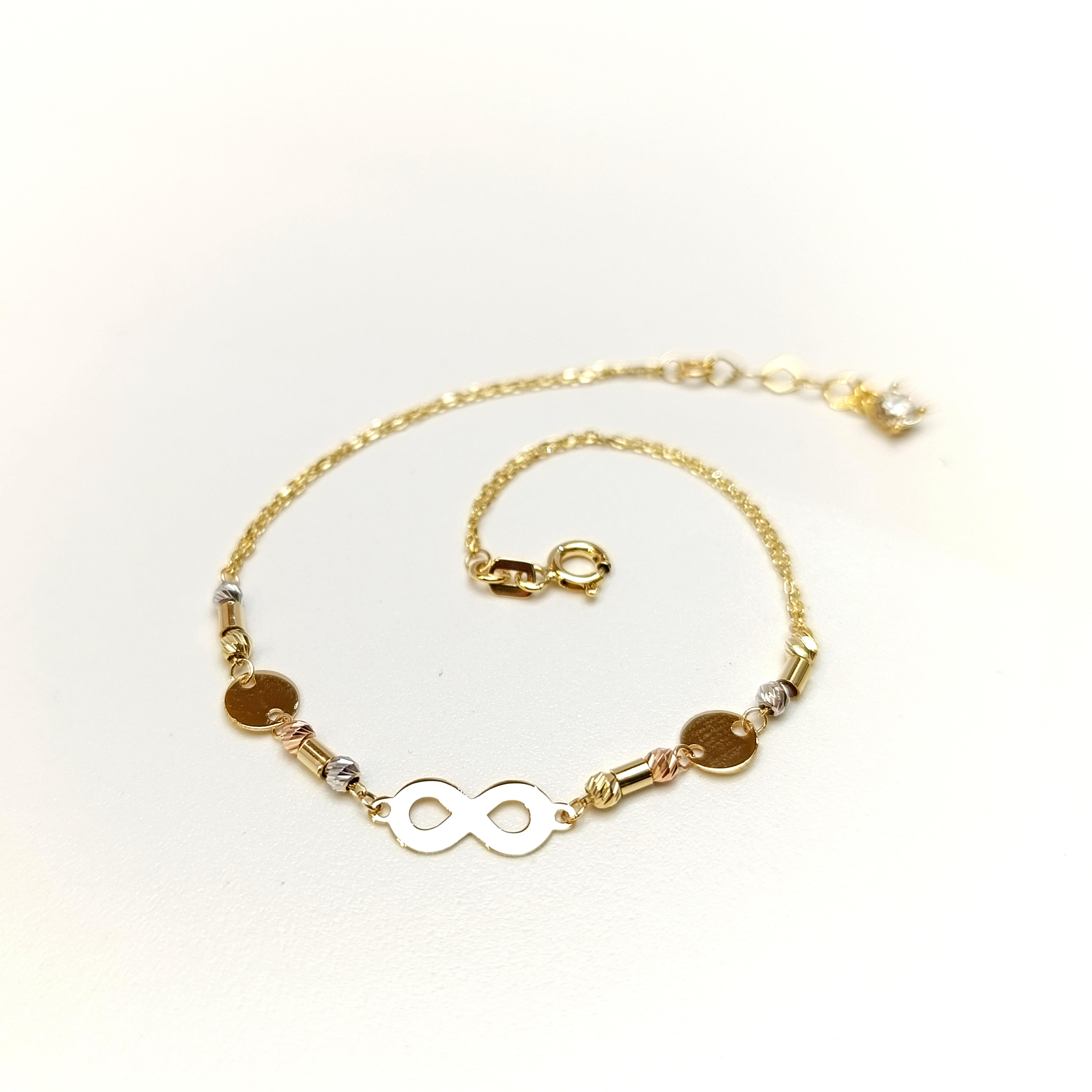 Pul Sonsuzluk Dorika Toplu Bileklik Künye 14 Ayar Altın HD VİDEOLU