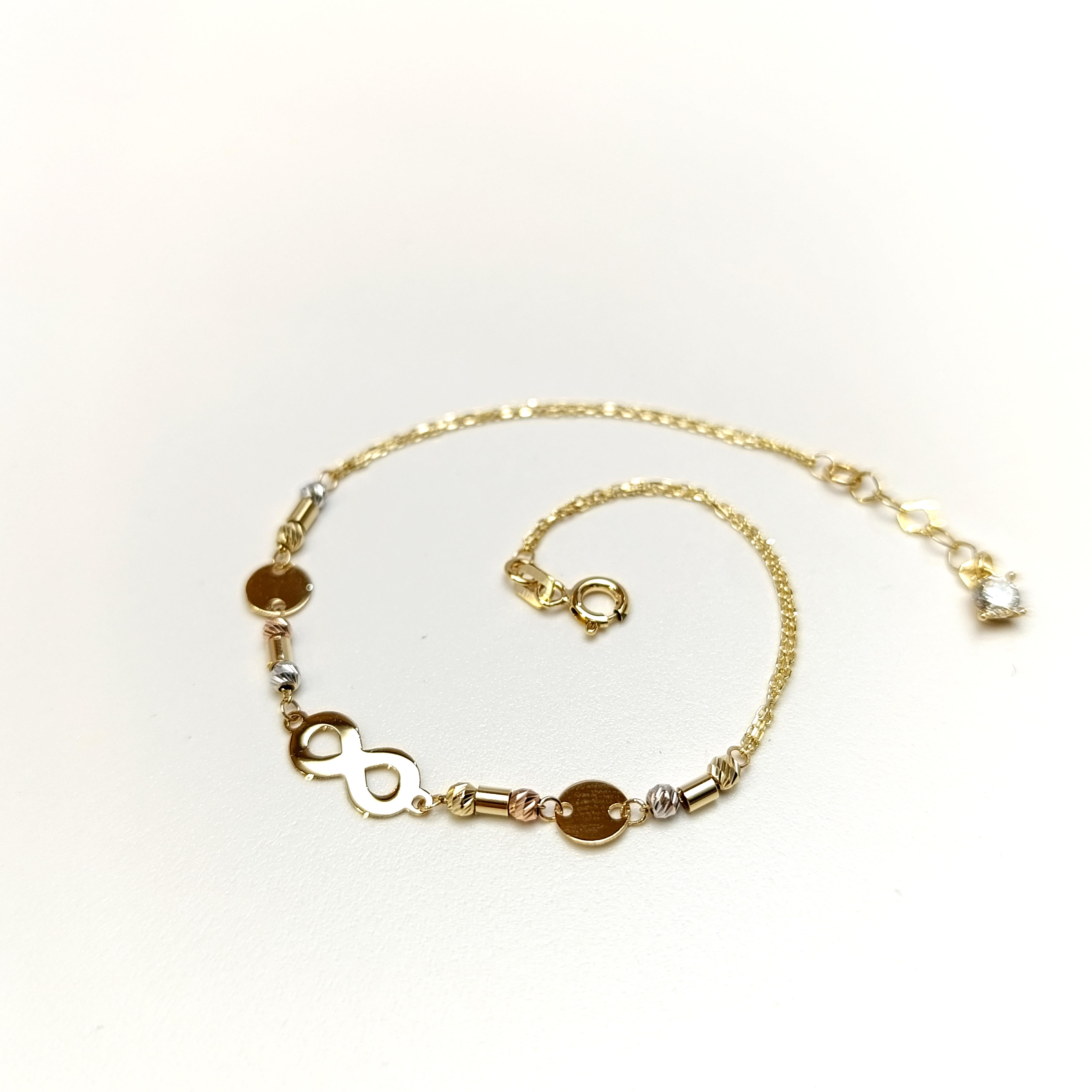 Pul Sonsuzluk Dorika Toplu Bileklik Künye 14 Ayar Altın HD VİDEOLU