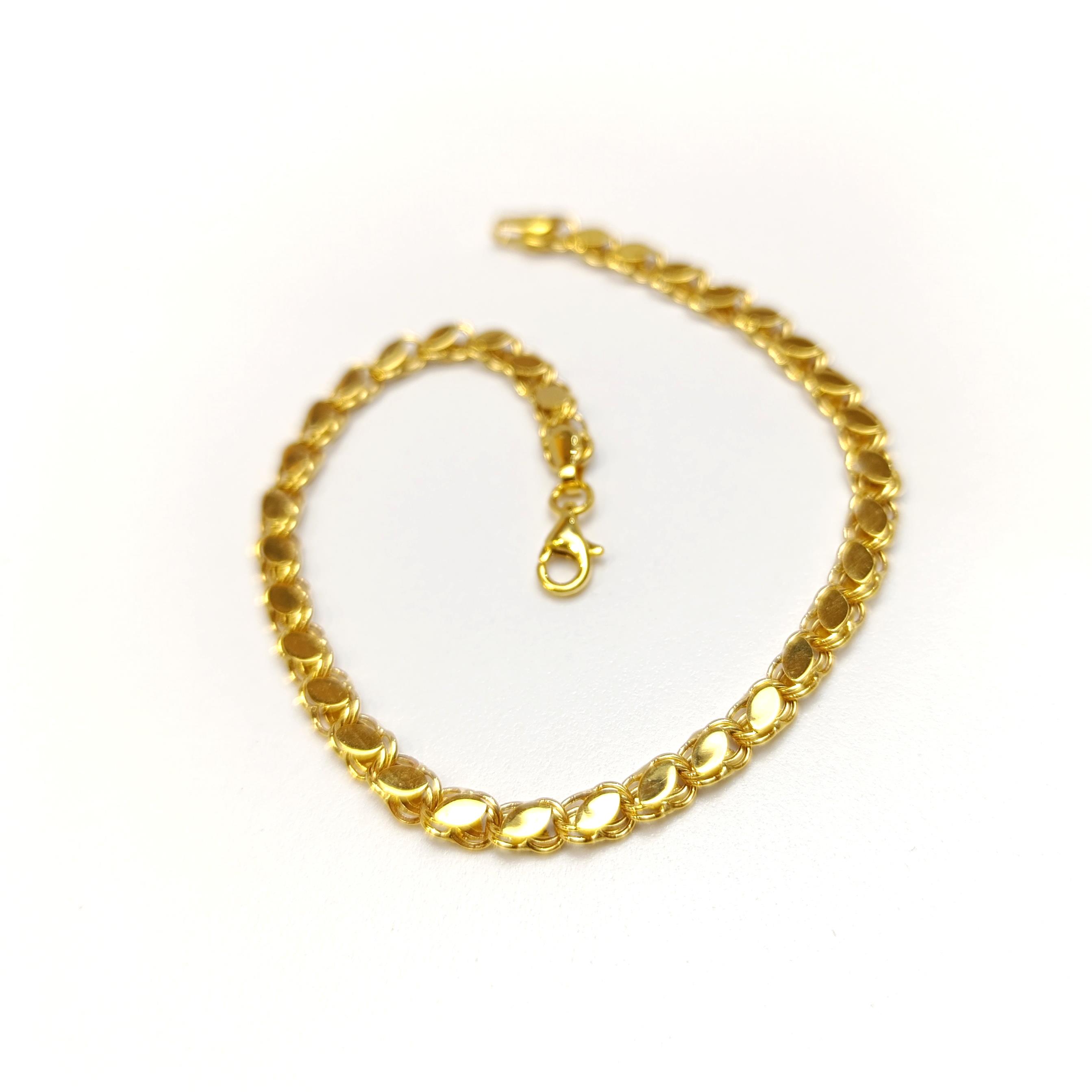 Pullu Arpa Zincir Bileklik Künye 14 Ayar Altın HD VİDEOLU