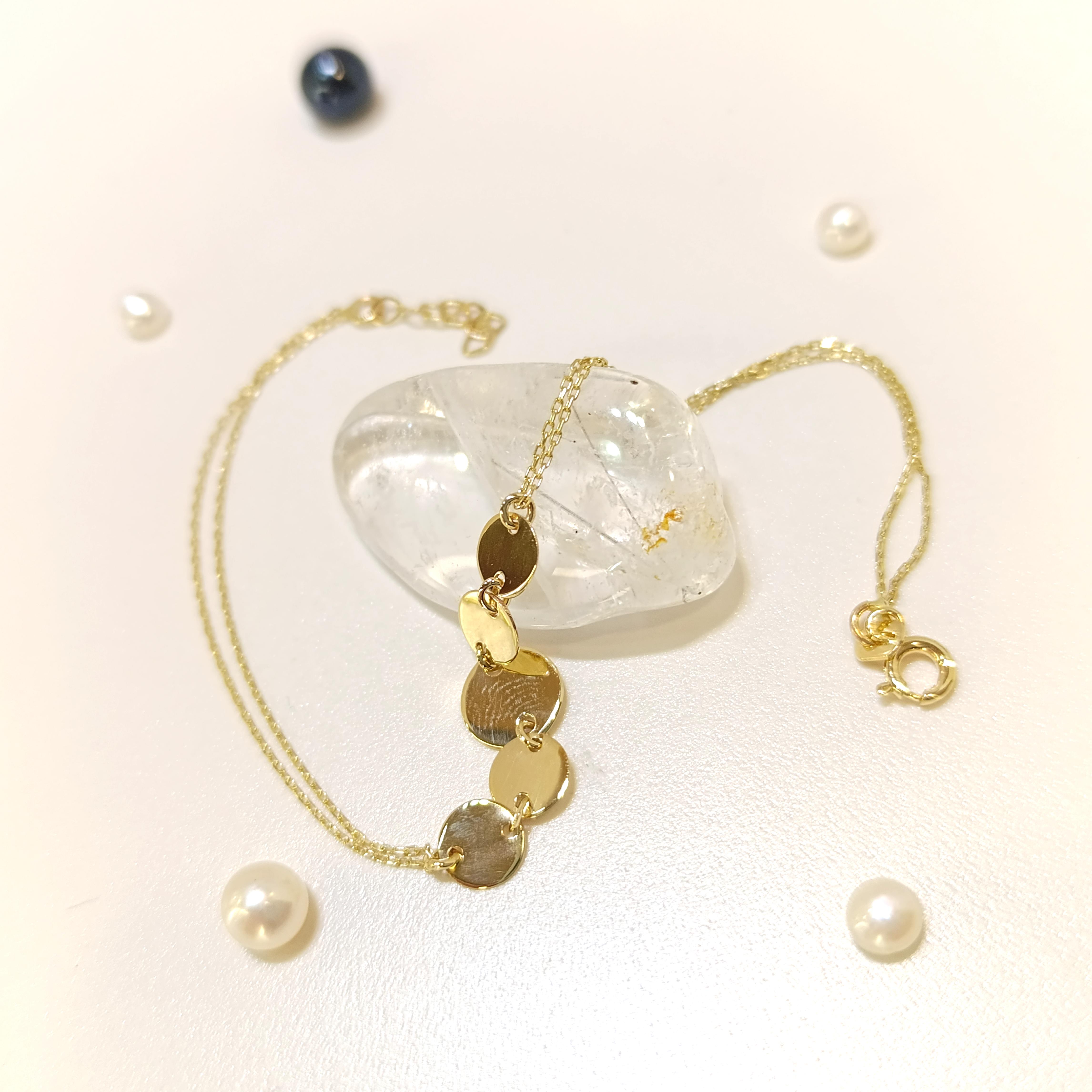 Pullu Bileklik Künye 14 Ayar Altın HD VİDEOLU