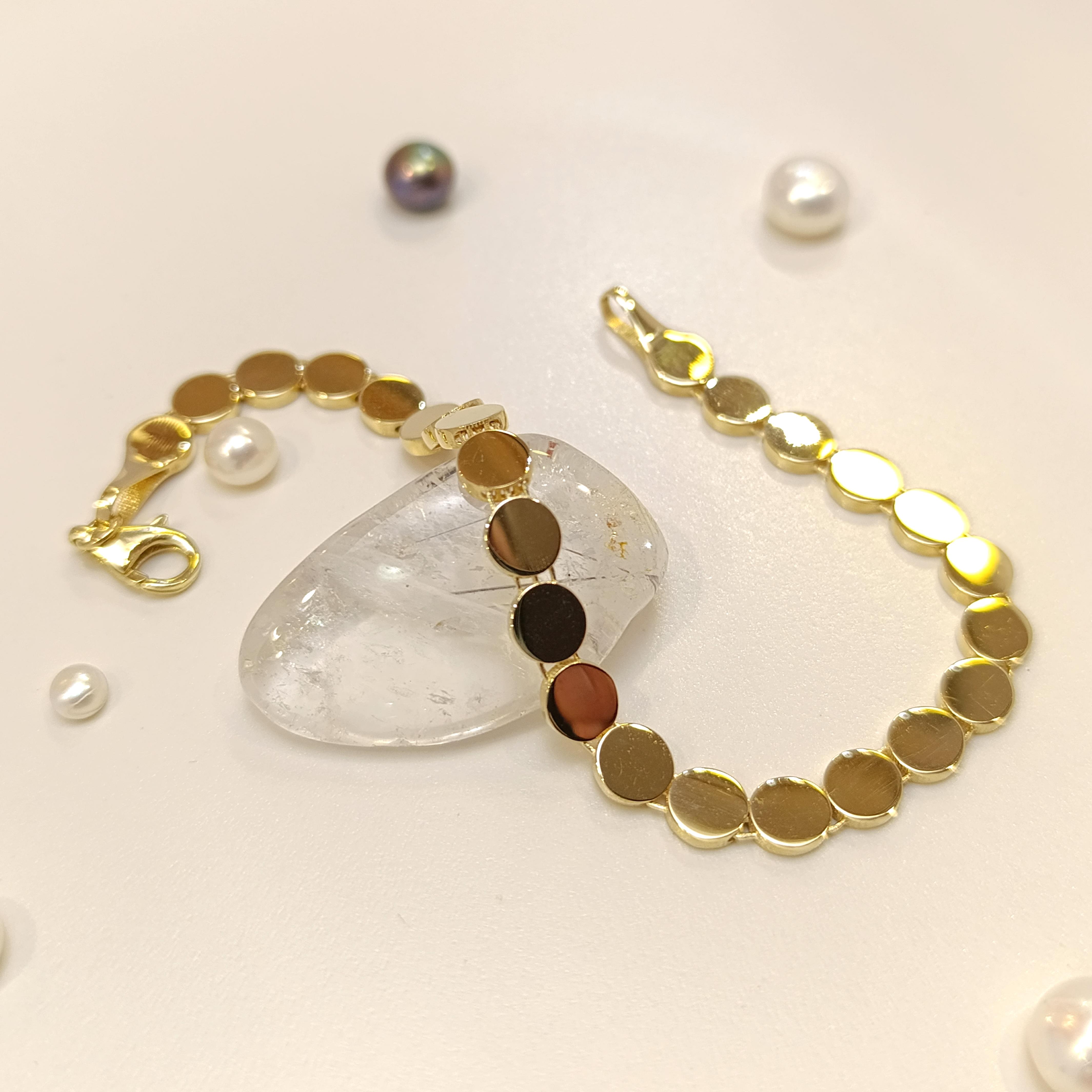 Pullu Bileklik Künye 14 Ayar Altın HD VİDEOLU