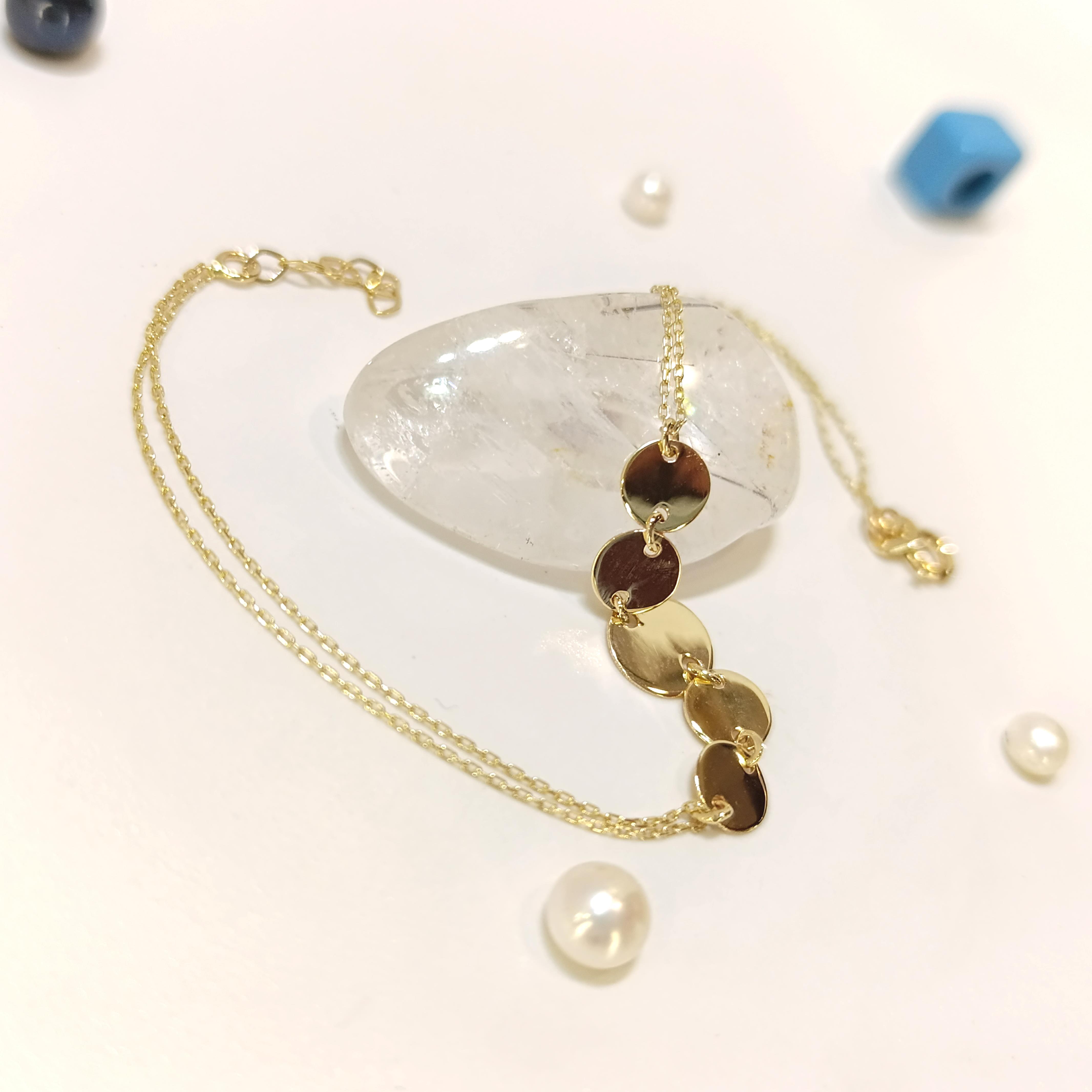 Pullu Bileklik Künye 14 Ayar Altın HD VİDEOLU