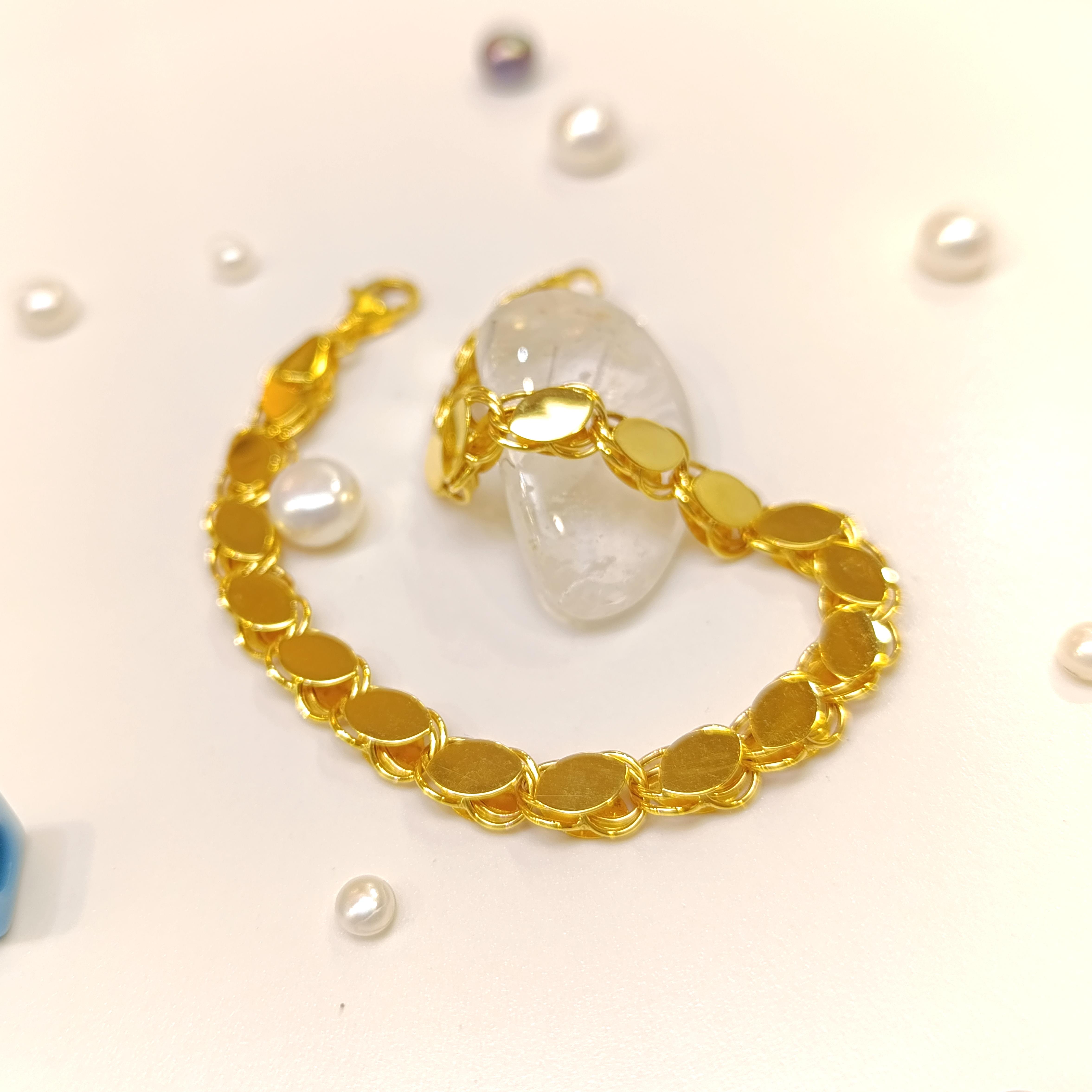 Pullu Zincir Bileklik Künye 14 Ayar Altın HD VİDEOLU