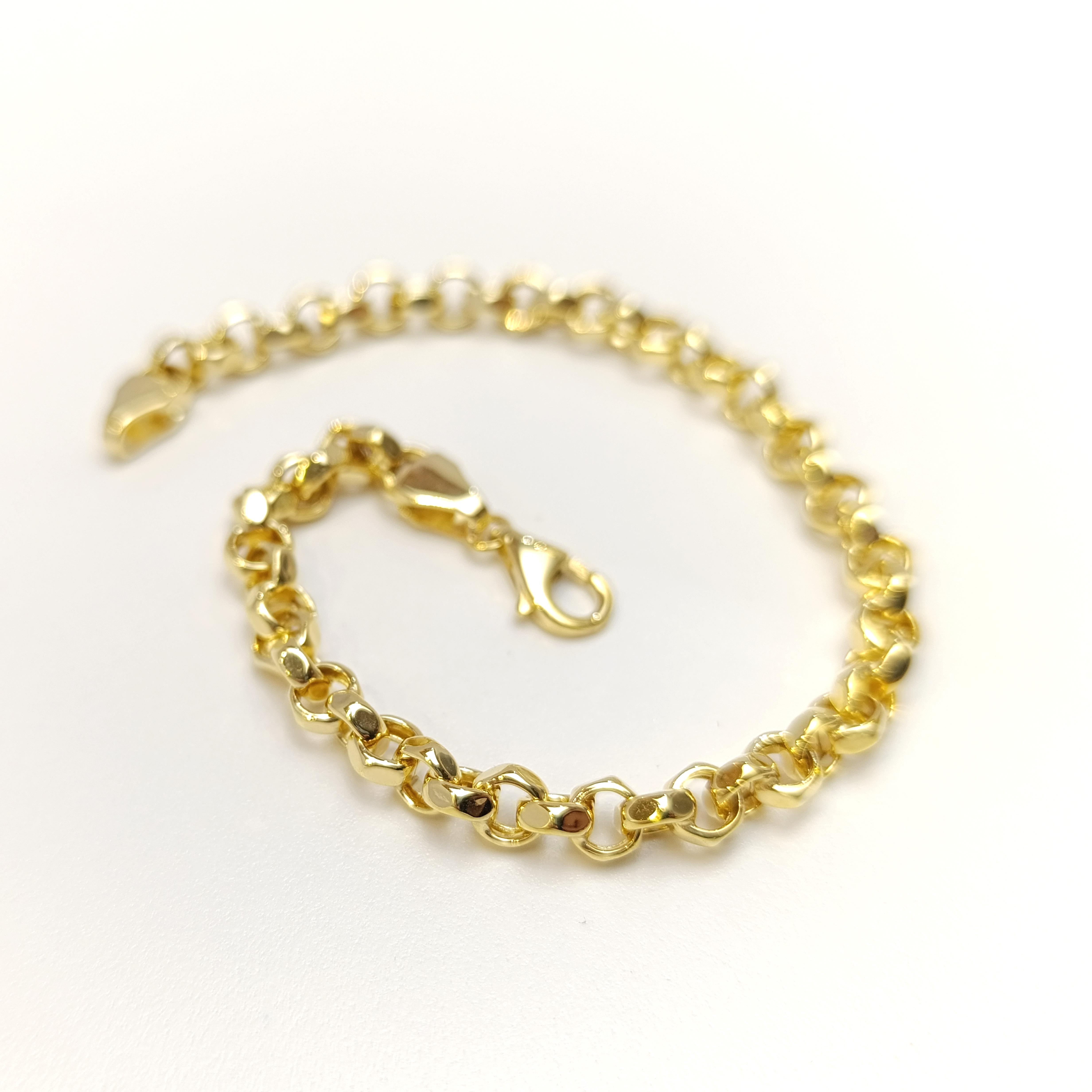 Rolo Doç Zincir Bileklik Künye 14 Ayar Altın HD VİDEOLU