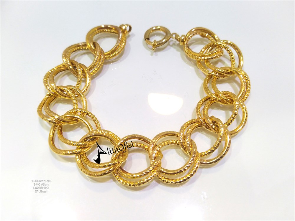 Saman Yolu Bileklik Künye 18 Ayar Altın