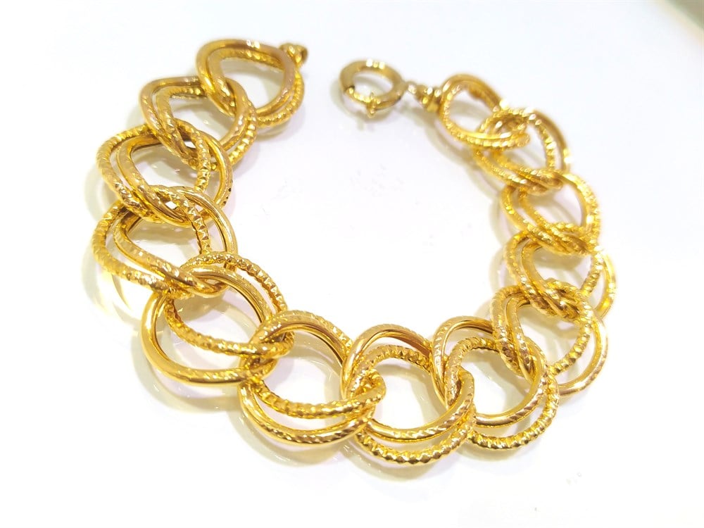 Saman Yolu Bileklik Künye 18 Ayar Altın