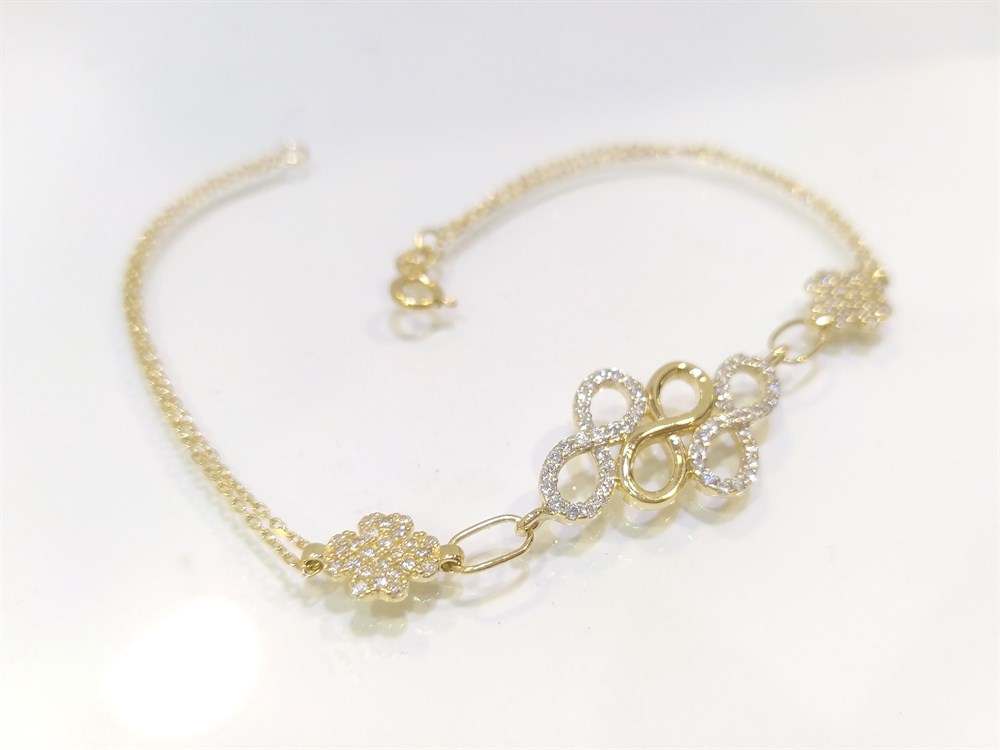 Sonsuzluk Bileklik 14 Ayar Altın