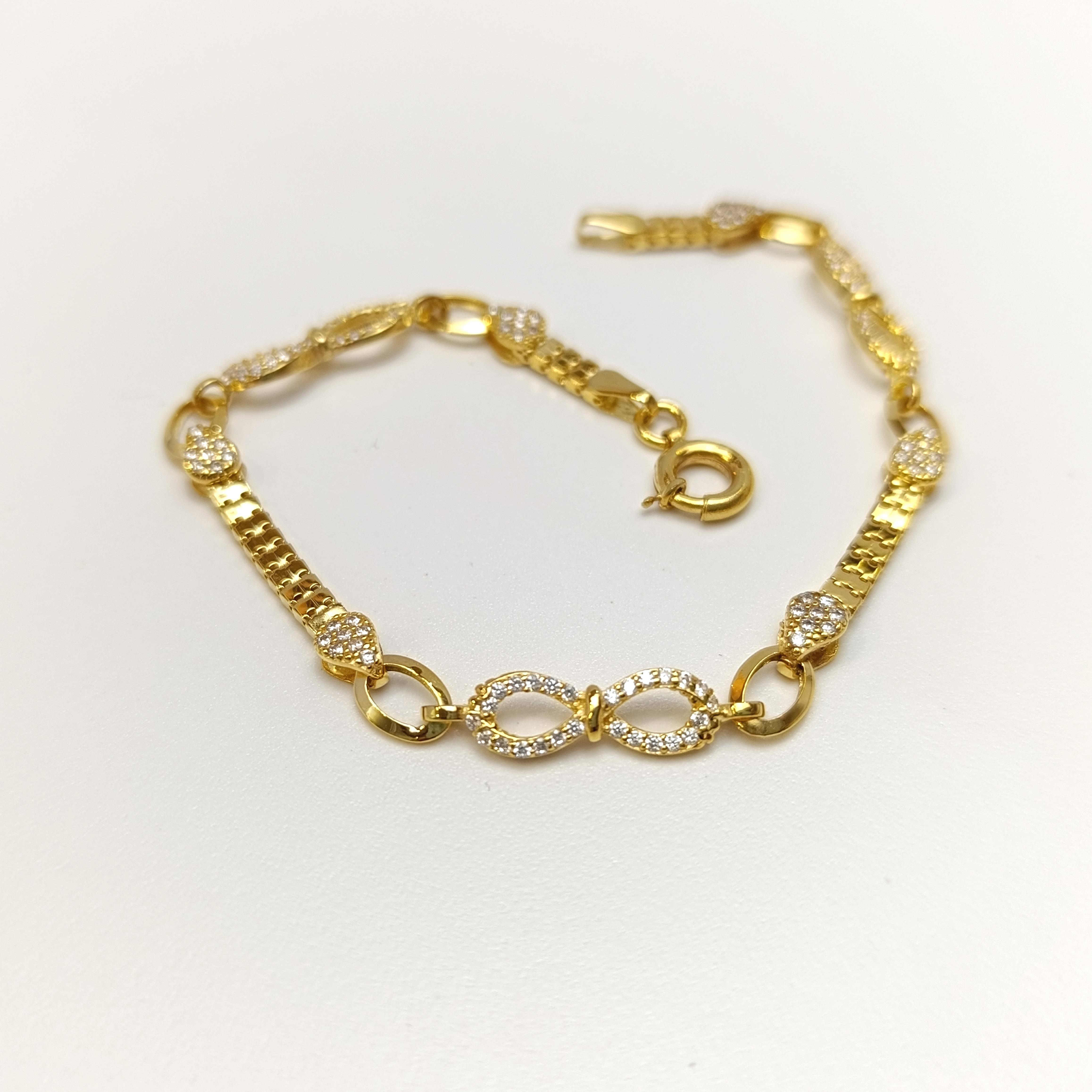 Sonsuzluk  Bileklik Künye 14 Ayar Altın HD VİDEOLU