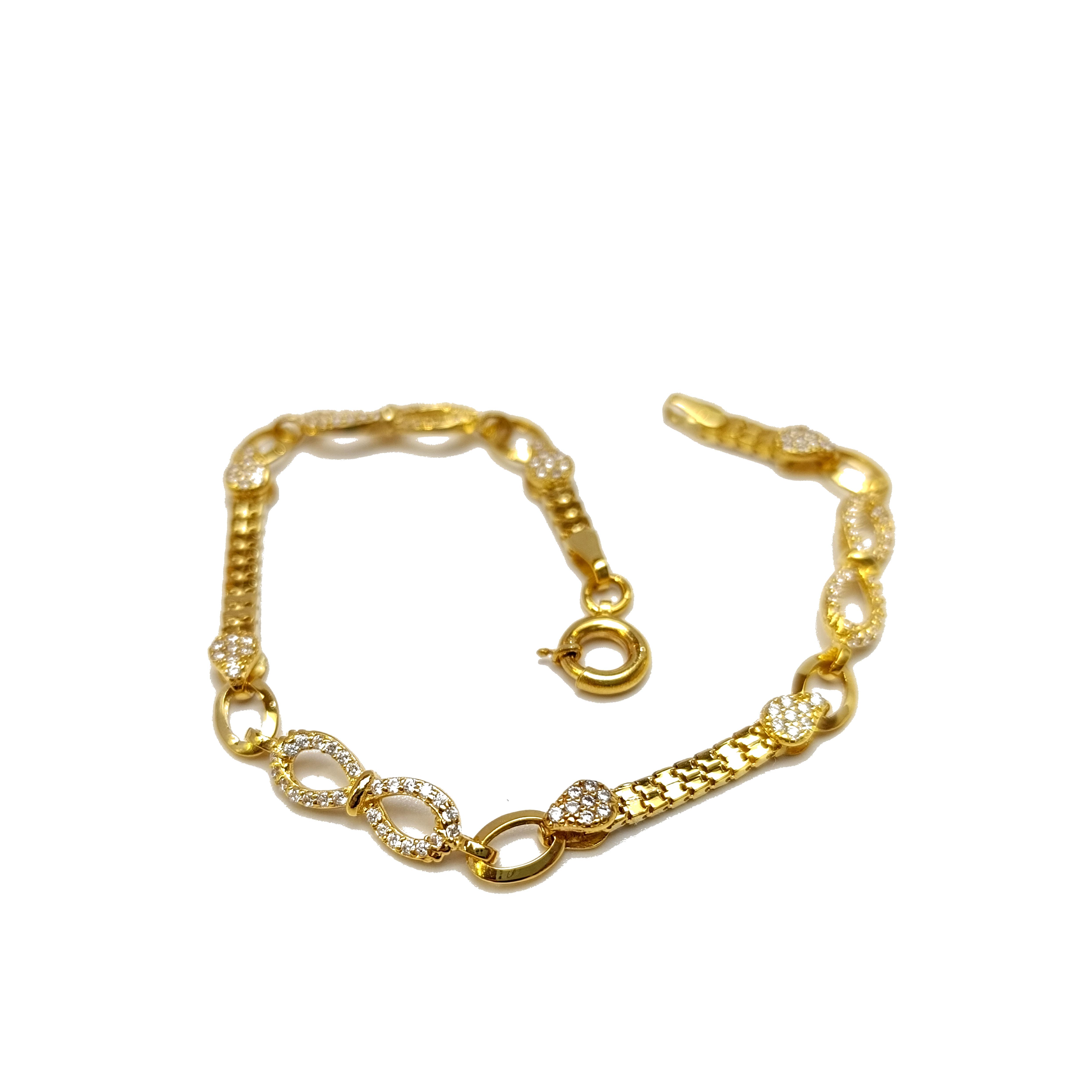 Sonsuzluk  Bileklik Künye 14 Ayar Altın HD VİDEOLU