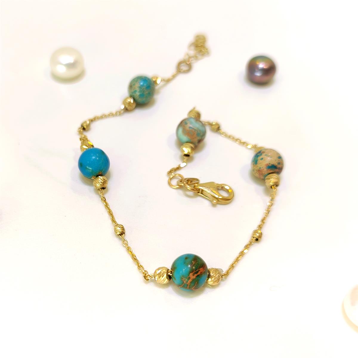 Varasit Taşlı Dorika Toplu Bileklik Künye 14 Ayar Altın HD VİDEOLU