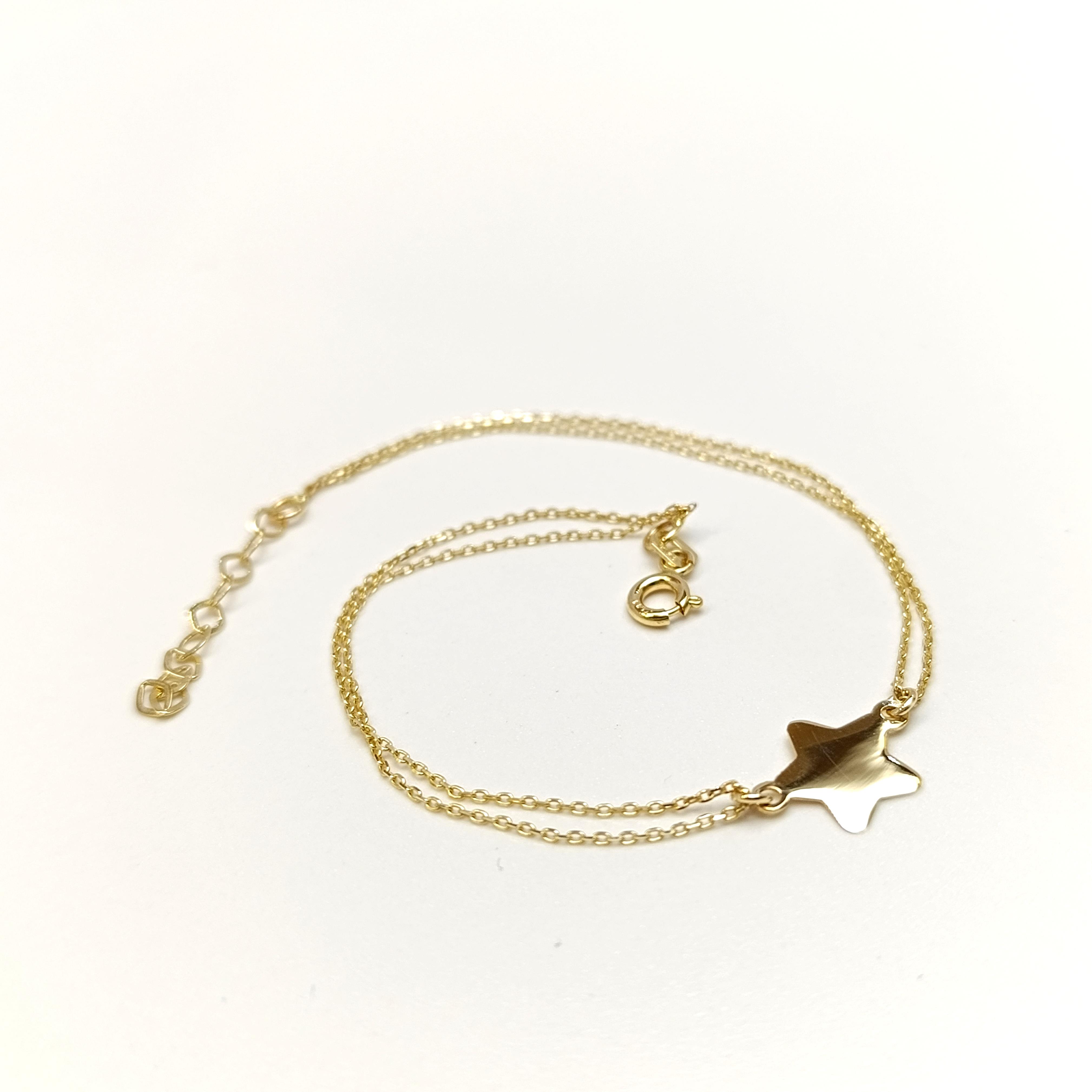 Yıldız Bileklik Künye 14 Ayar Altın HD VİDEOLU