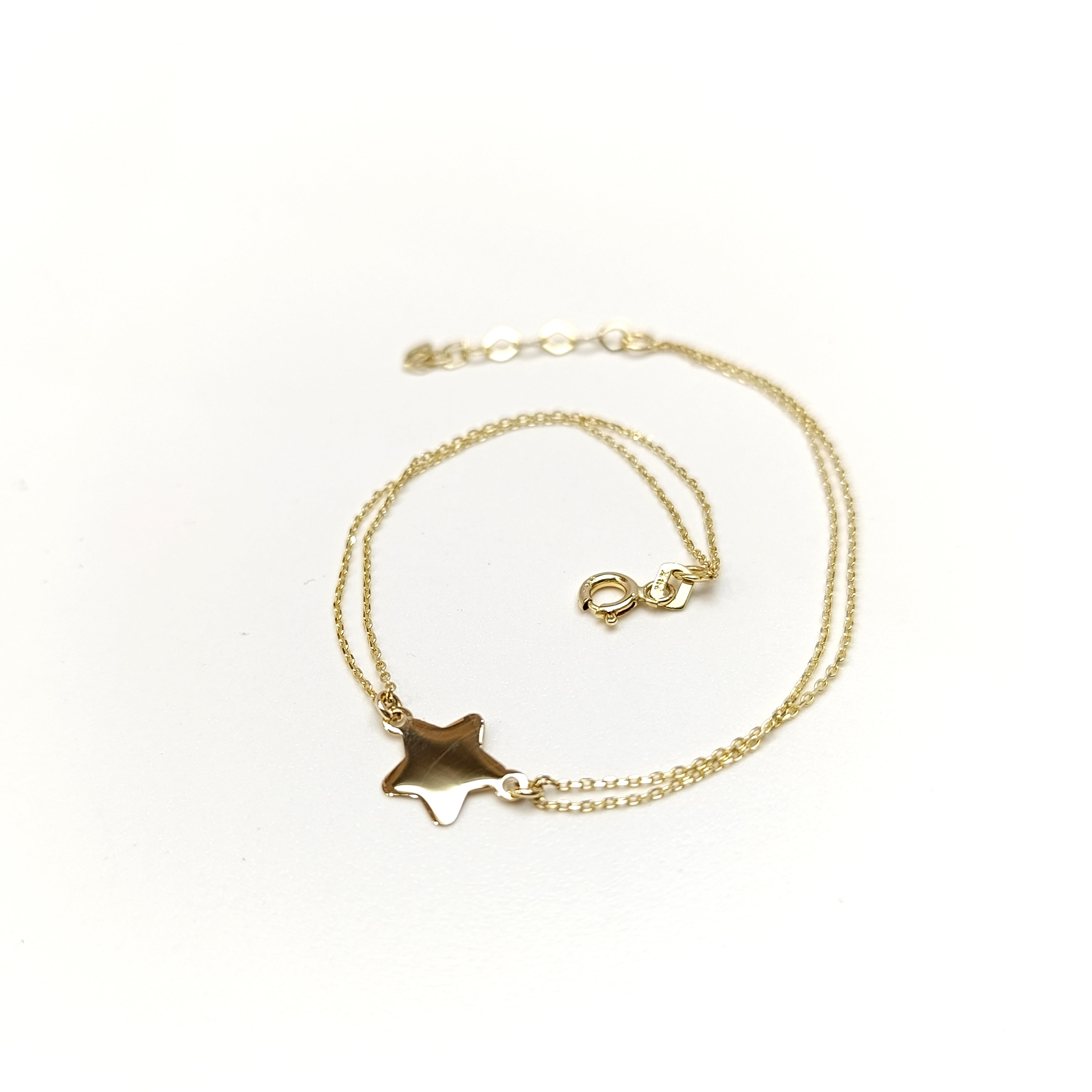 Yıldız Bileklik Künye 14 Ayar Altın HD VİDEOLU