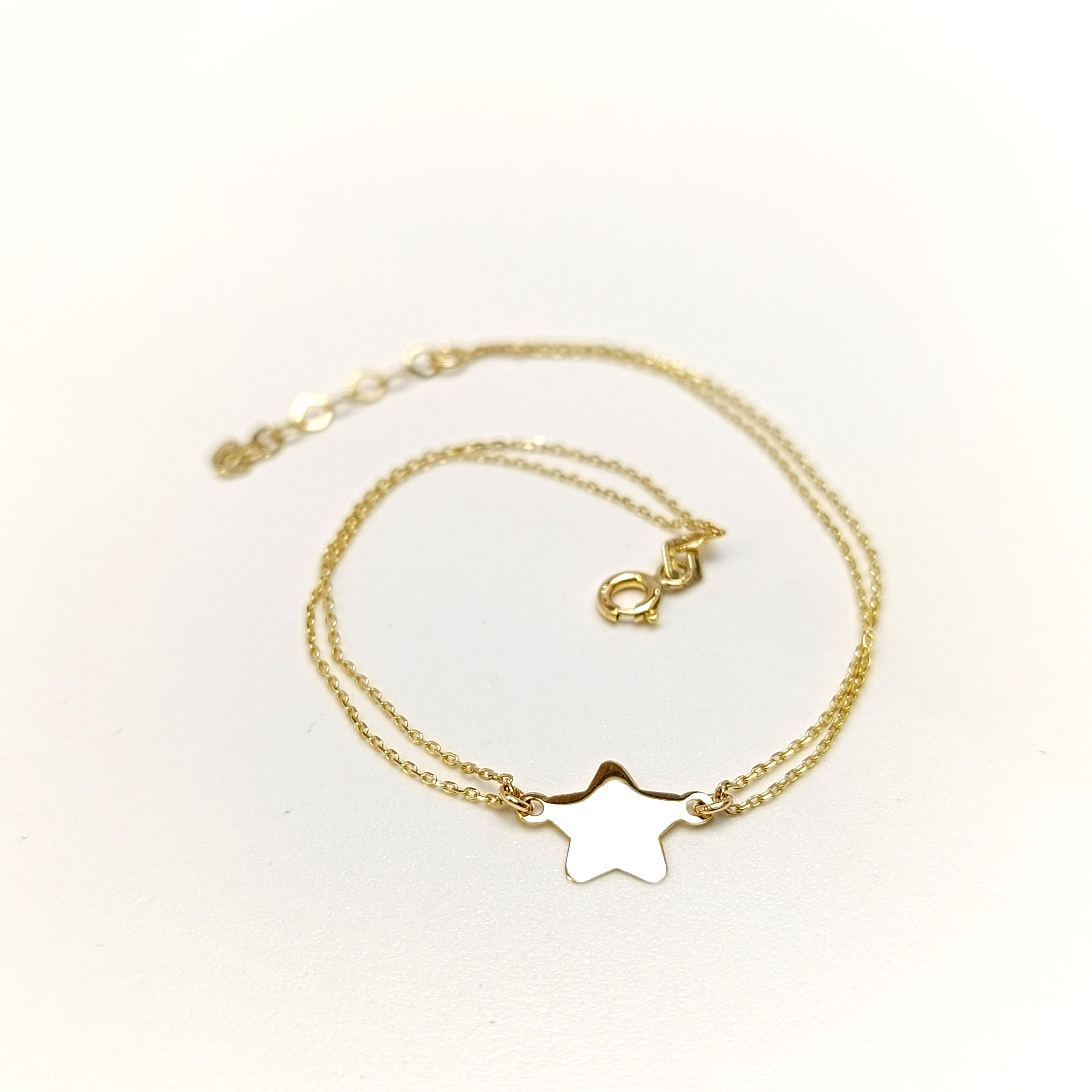 Yıldız Bileklik Künye 14 Ayar Altın HD VİDEOLU